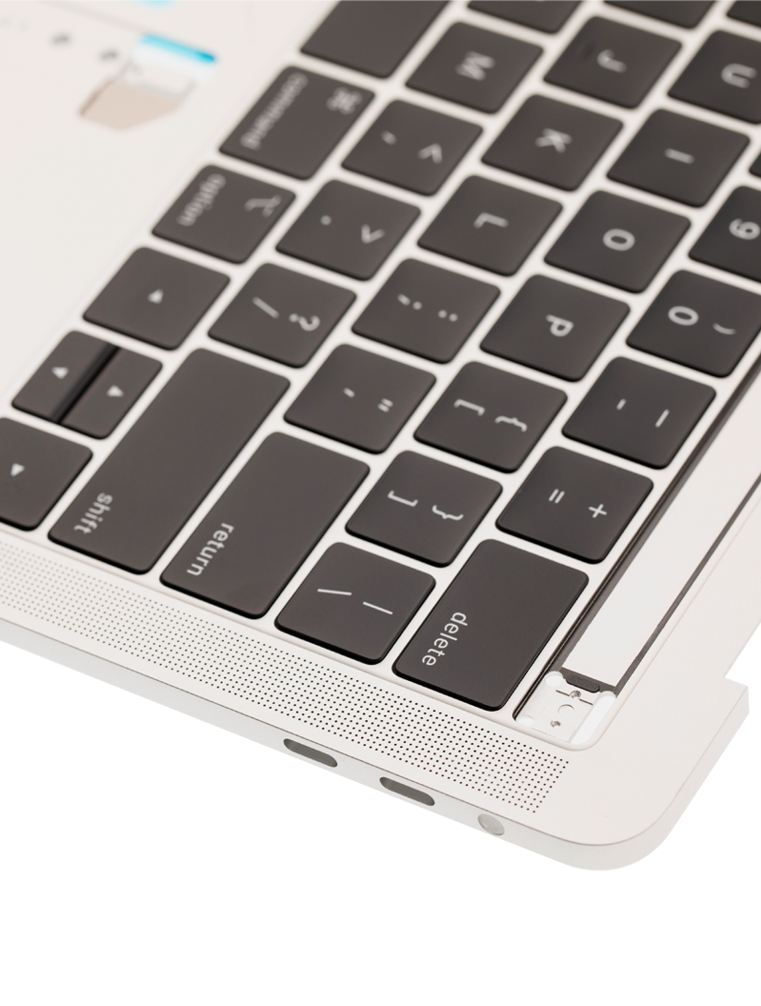 Top Case With Keyboard Compatible For MacBook Pro 13" (A1989 / Late 2018 / Early 2019) (US Keyboard) (Used OEM Pull: Grade New) (Silver)