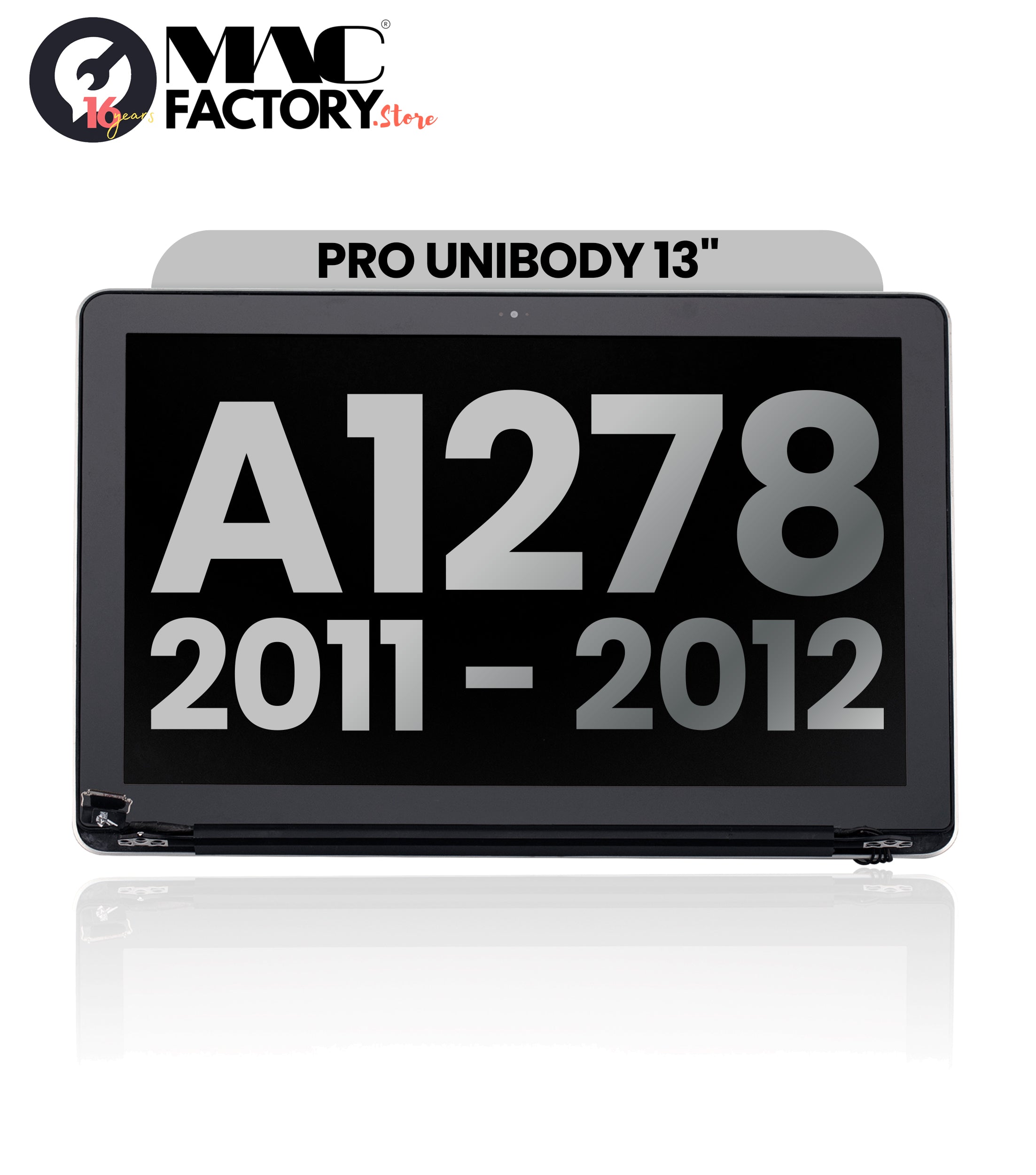 LCD Screen & Full Assembly Display A1278 for Apple MacBook Pro Unibody 13" (2011-2012) – Silver
