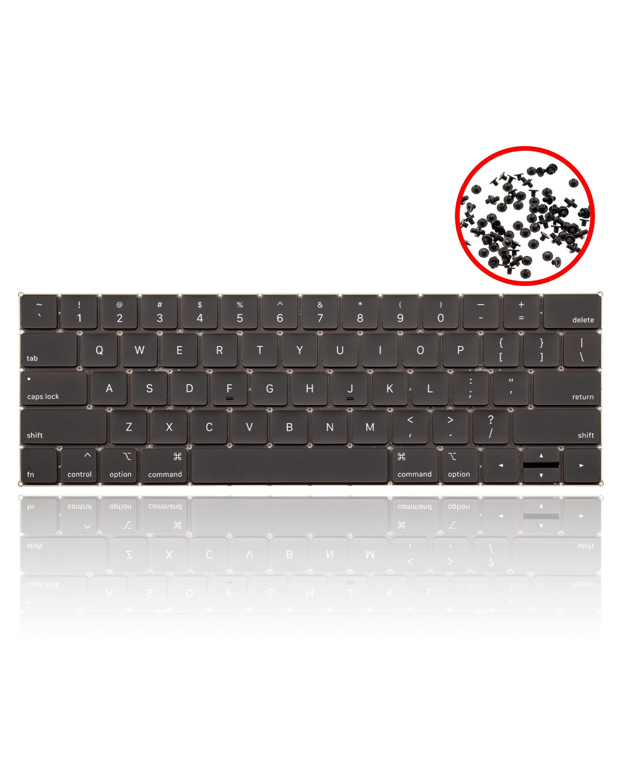 Keyboard W/ Backlight & Screws Compatible For MacBook Pro 13" (A1989 / Late 2018 / Early 2019) / Pro 15" Touch Bar (A1990 / Late 2018 / Early 2019) (US English)