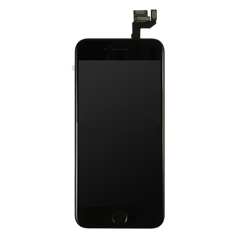 LCD SCREEN FULL ASSEMBLY WITH BLACK RING HOME BUTTON - BLACK FOR IPHONE 6S