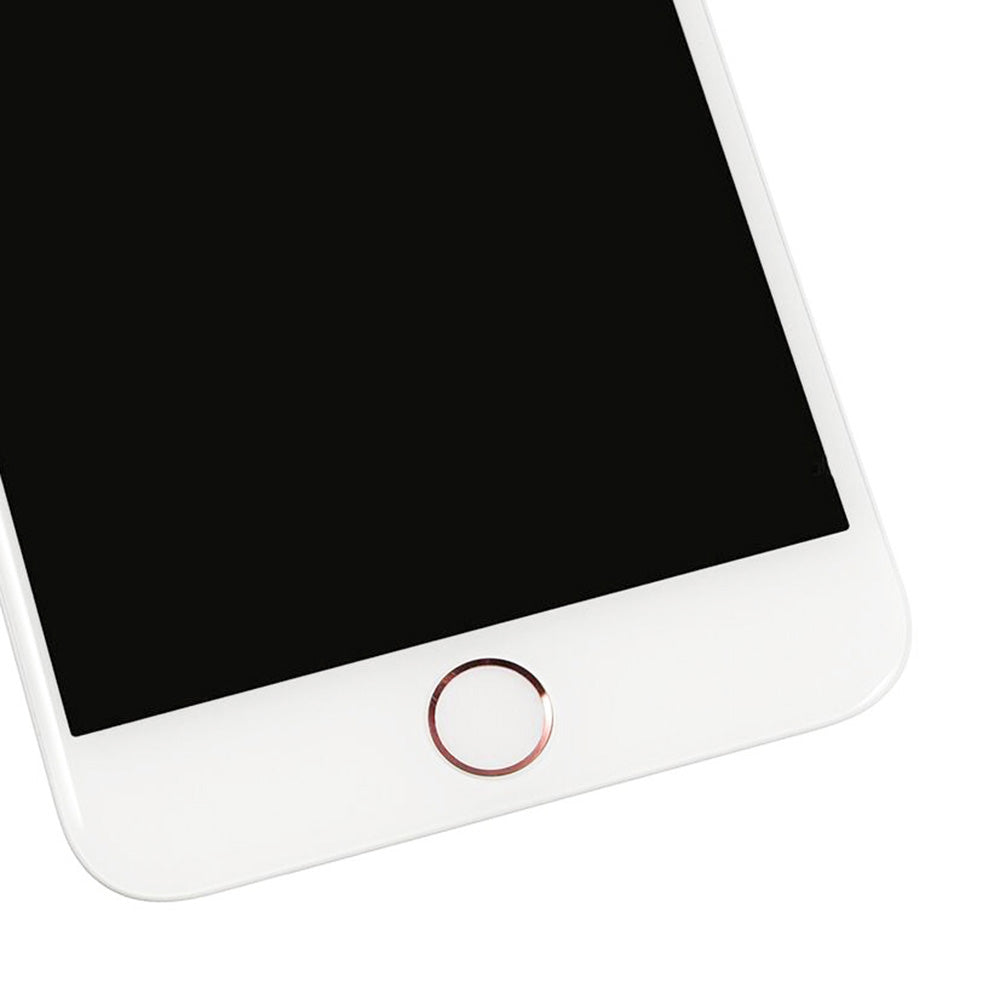 LCD SCREEN FULL ASSEMBLY WITH ROSE RING HOME BUTTON - WHITE FOR IPHONE 6S PLUS