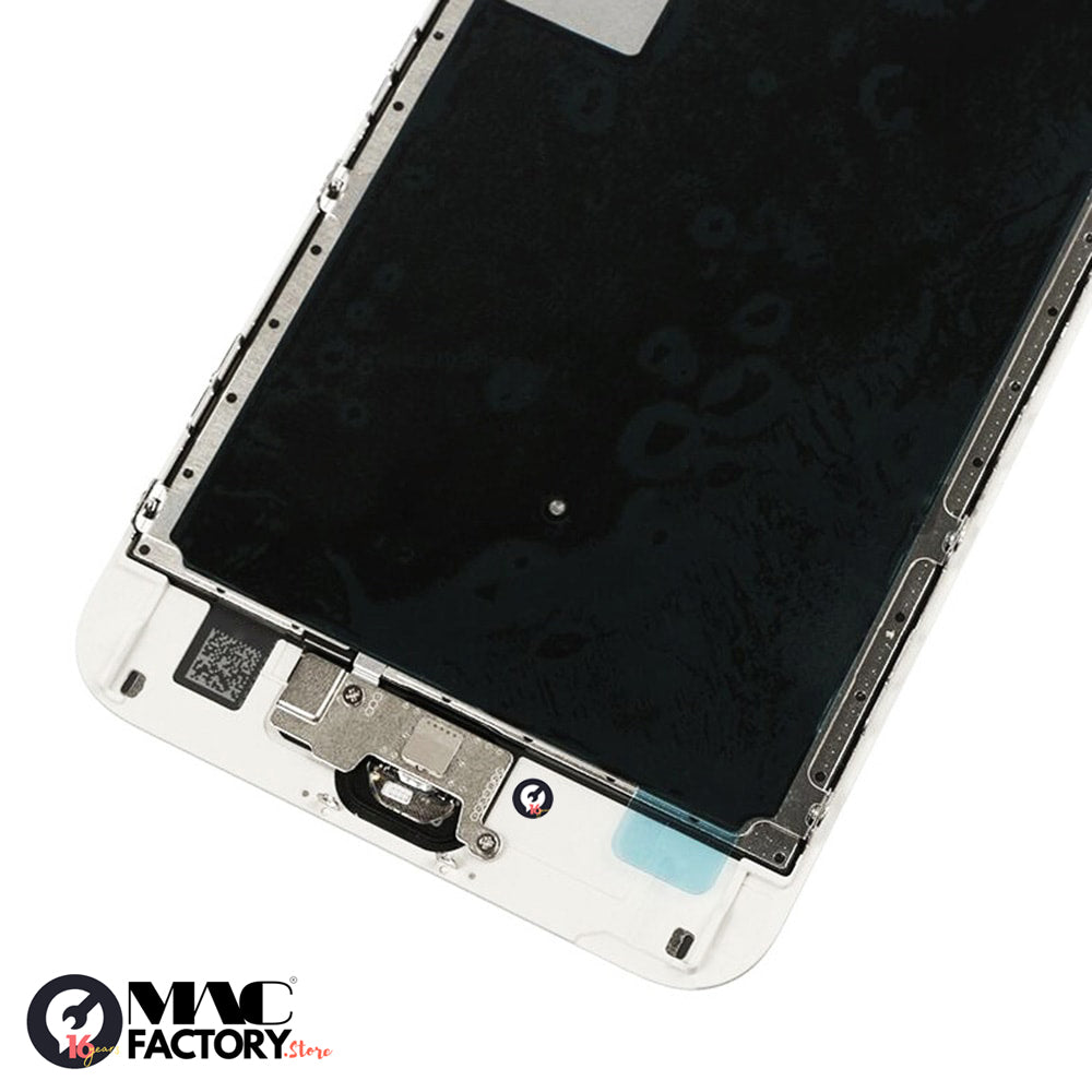 LCD SCREEN FULL ASSEMBLY WITH SILVER RING HOME BUTTON - WHITE FOR IPHONE 6S PLUS