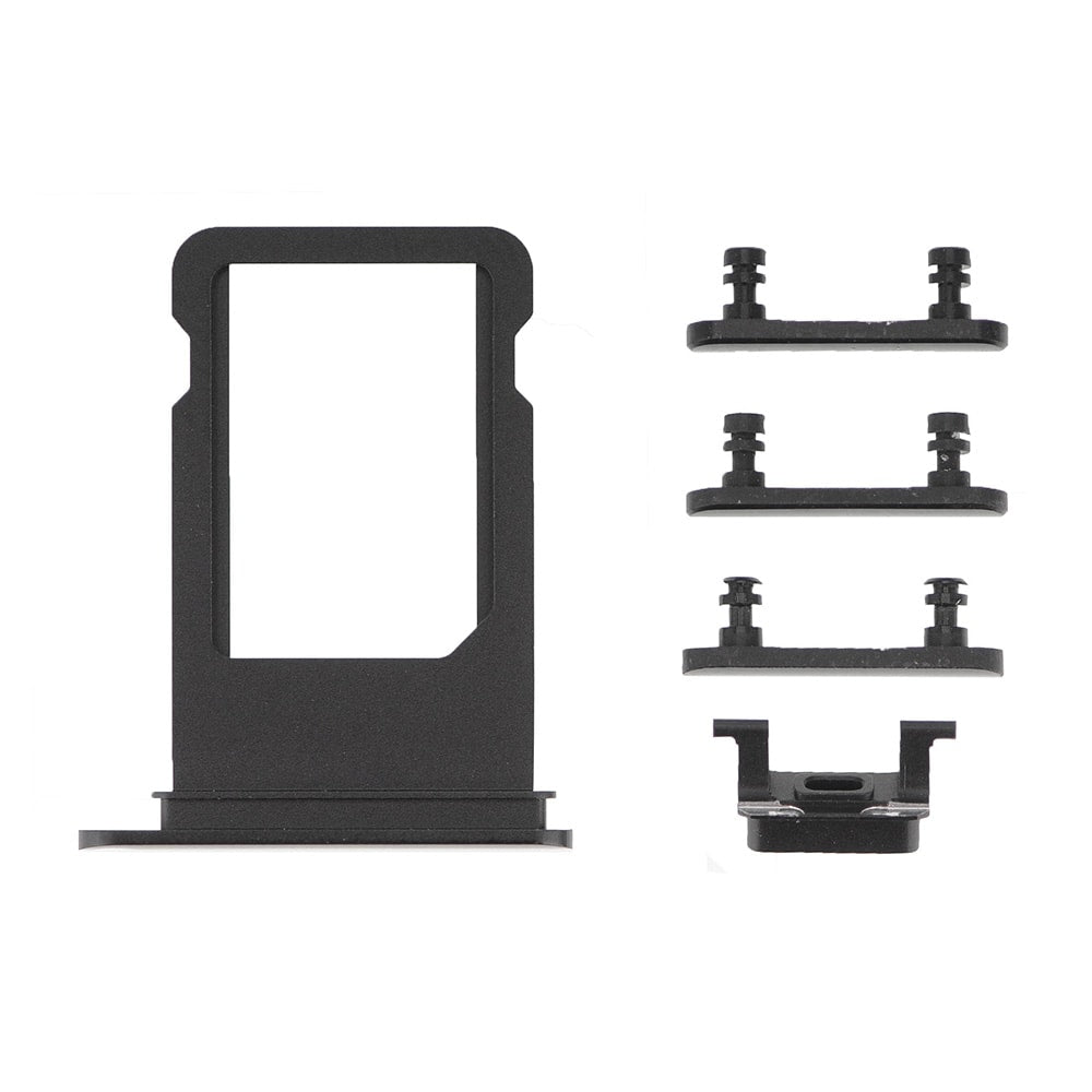 BLACK SIDE BUTTONS SET WITH SIM TRAY FOR IPHONE 7