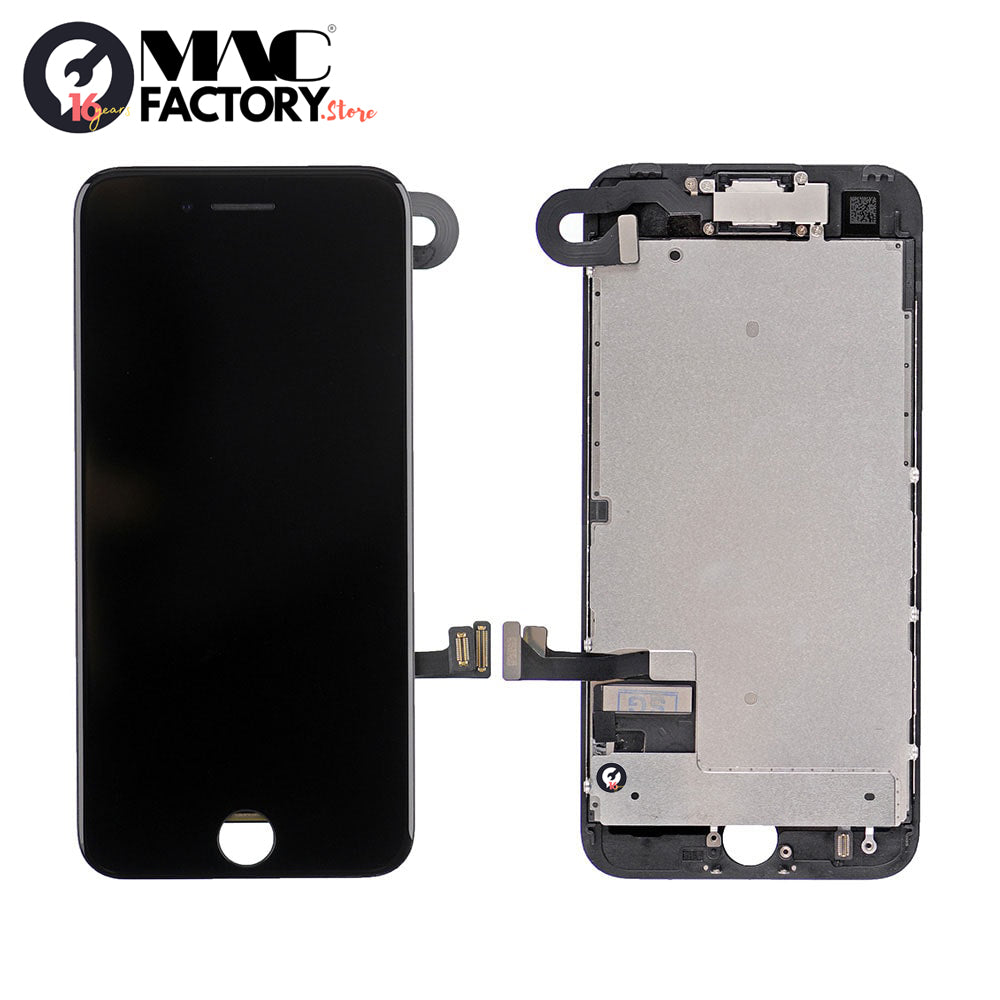 LCD SCREEN FULL ASSEMBLY WITHOUT HOME BUTTON - BLACK FOR IPHONE 7