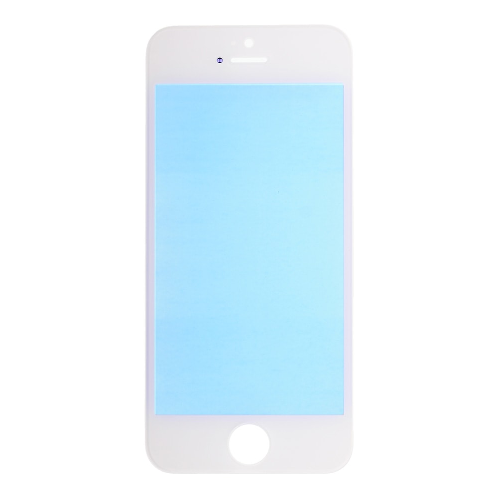 FRONT GLASS WITH COLD PRESSED FRAME FOR IPHONE 5S/SE - WHITE