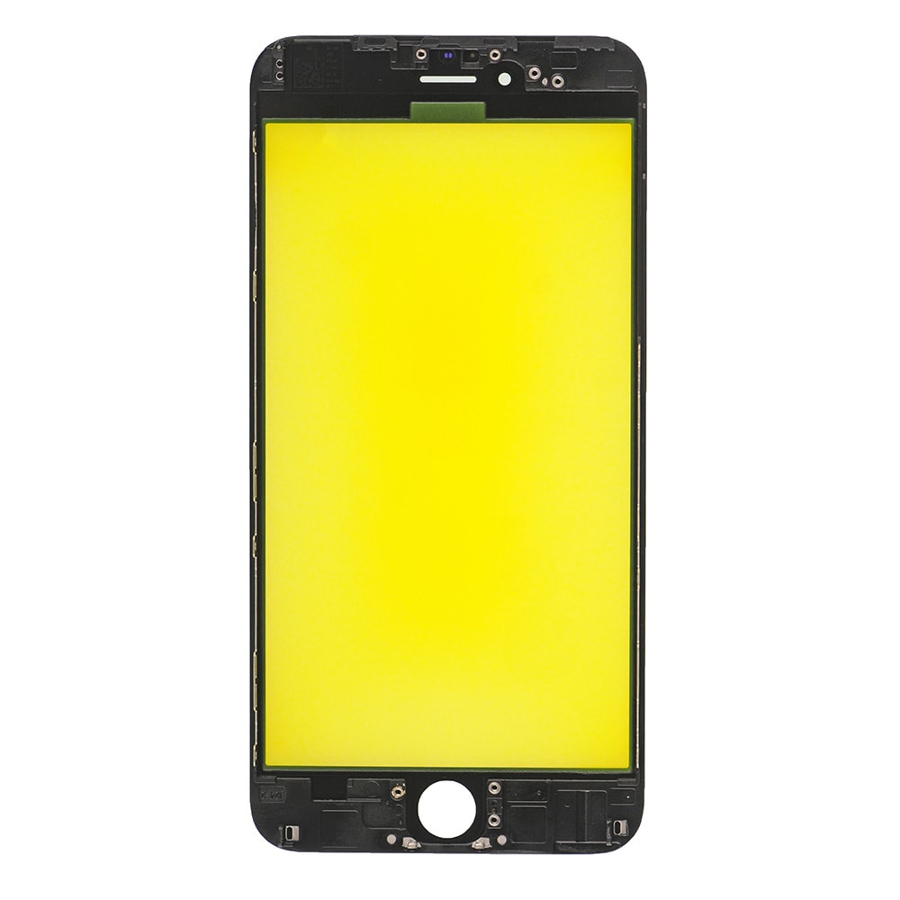 BLACK FRONT GLASS WITH COLD PRESSED FRAME FOR IPHONE 6 PLUS
