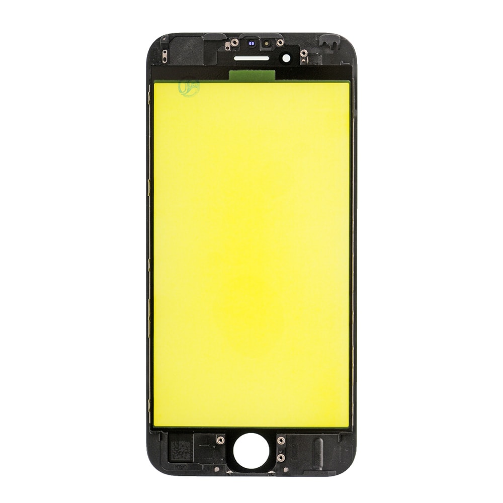BLACK FRONT GLASS WITH COLD PRESSED FRAME  FOR IPHONE 6S