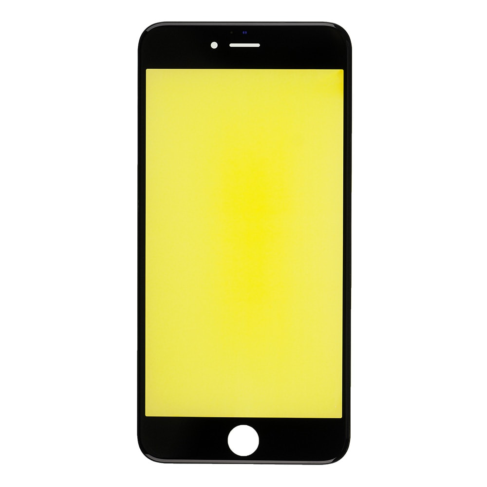 BLACK FRONT GLASS WITH COLD PRESSED FRAME FOR IPHONE 6S PLUS