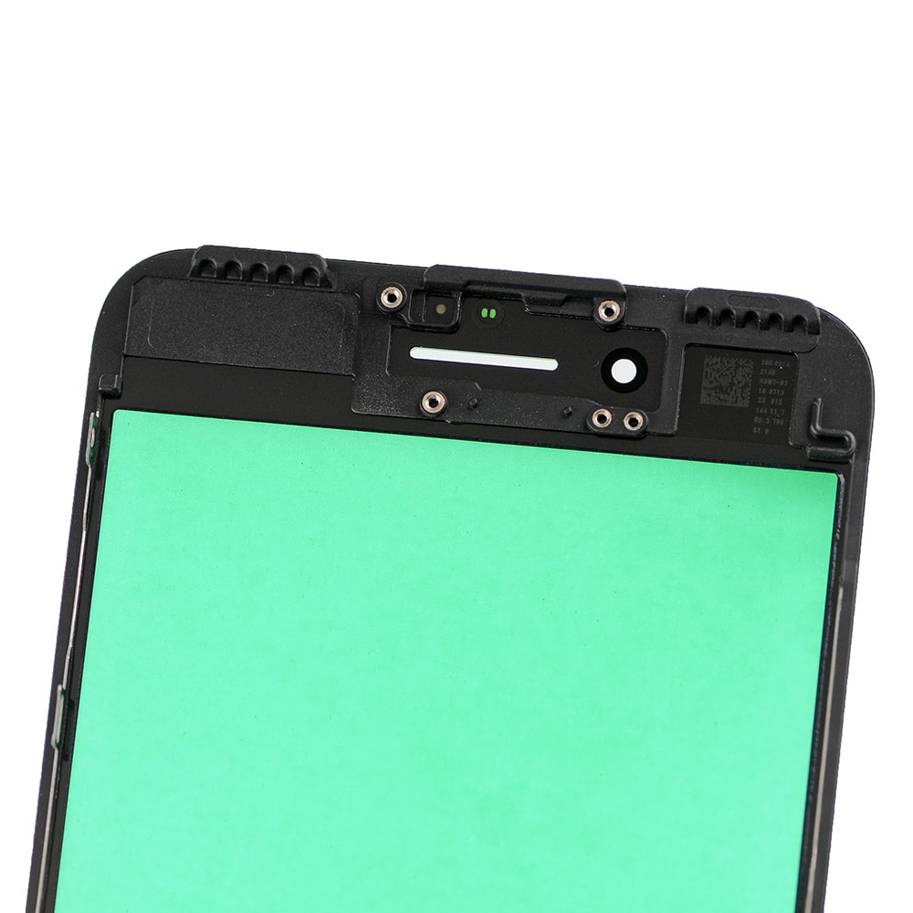 BLACK FRONT GLASS WITH COLD PRESSED FRAME FOR IPHONE 7 PLUS