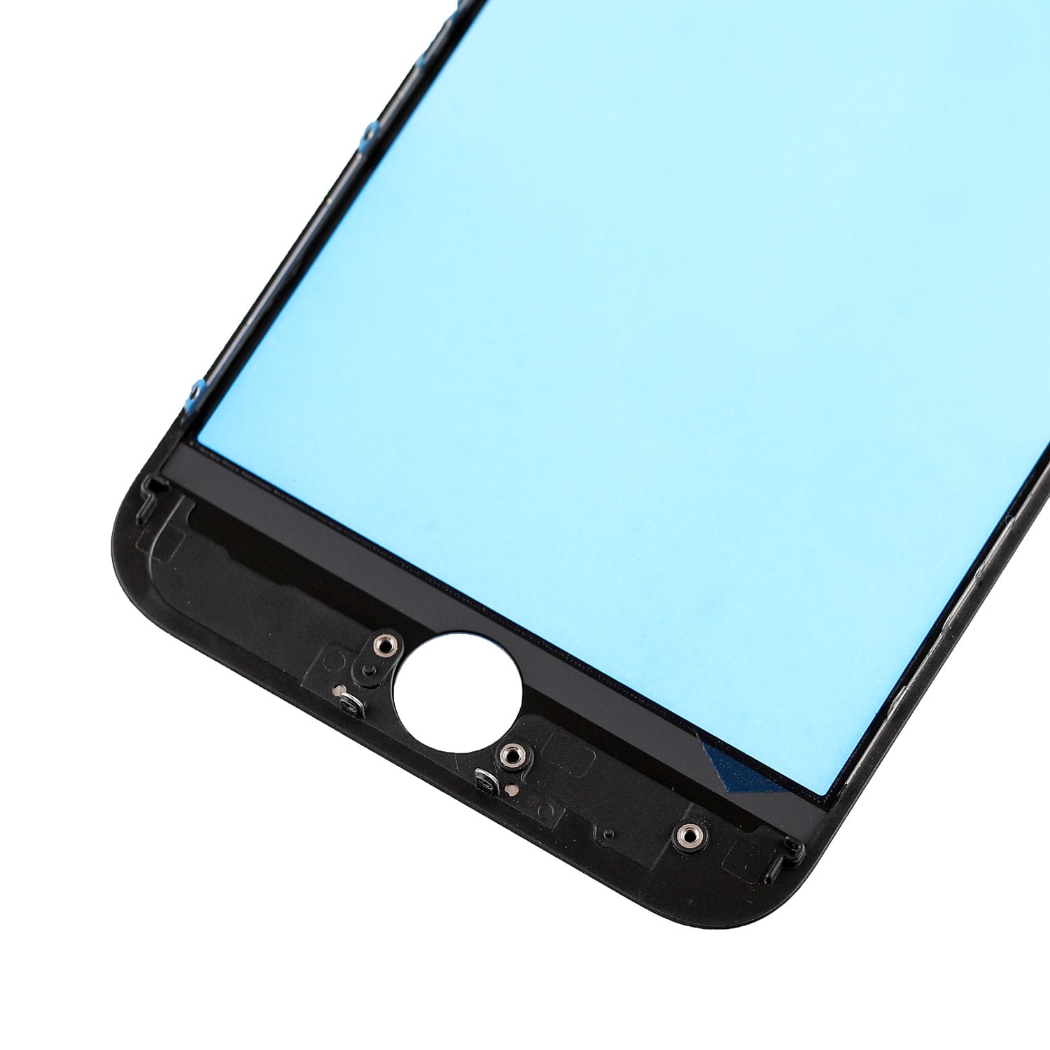 BLACK  FRONT GLASS LENS WITH SUPPORTING FRAME FOR IPHONE 8