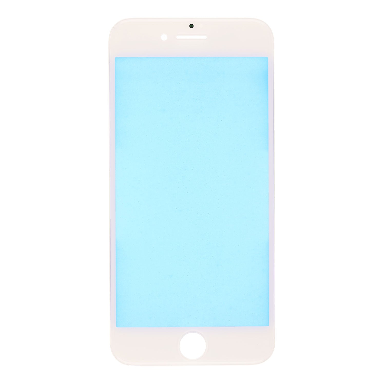 WHITE  FRONT GLASS LENS WITH SUPPORTING FRAME FOR IPHONE 8