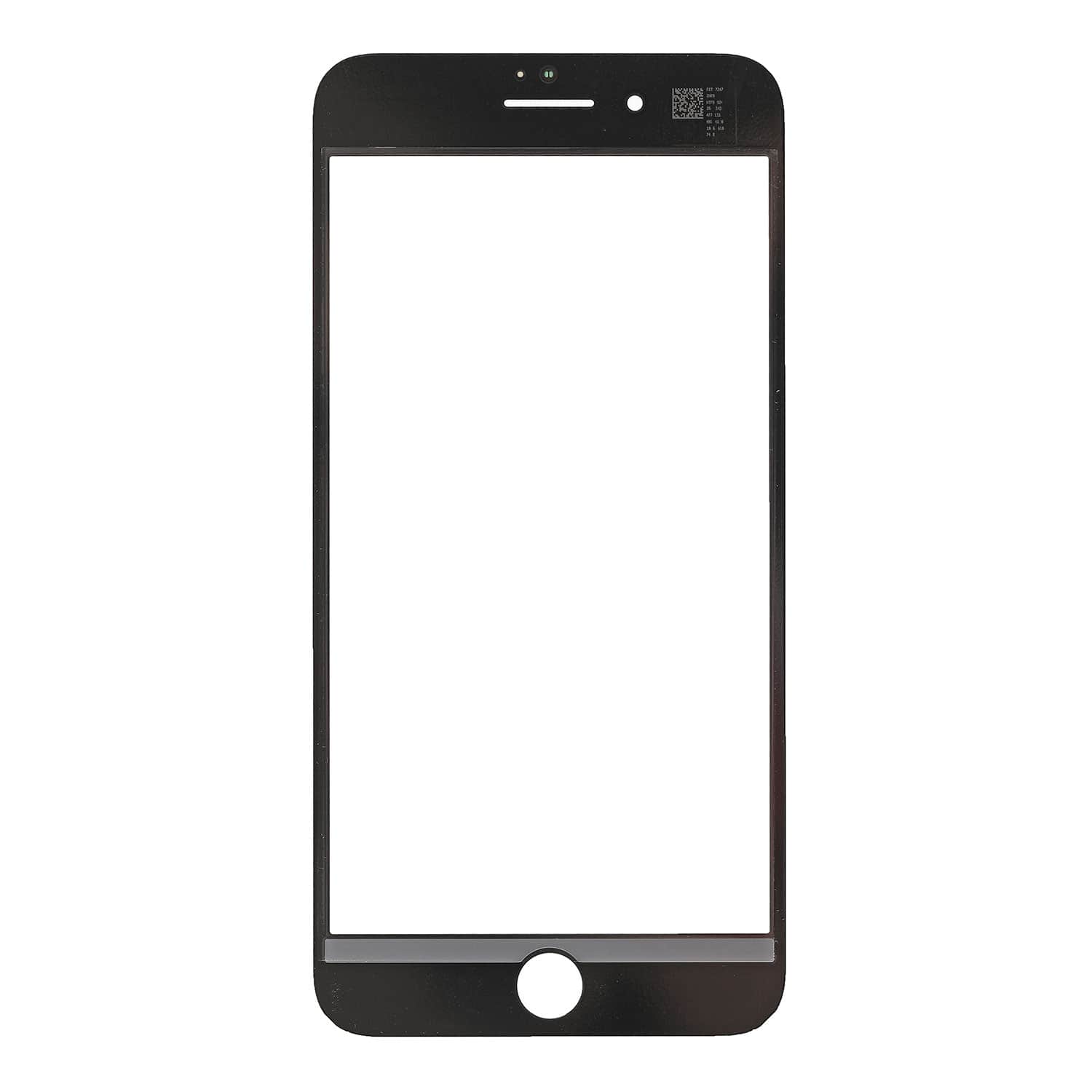 BLACK FRONT GLASS LENS  FOR IPHONE 8 PLUS
