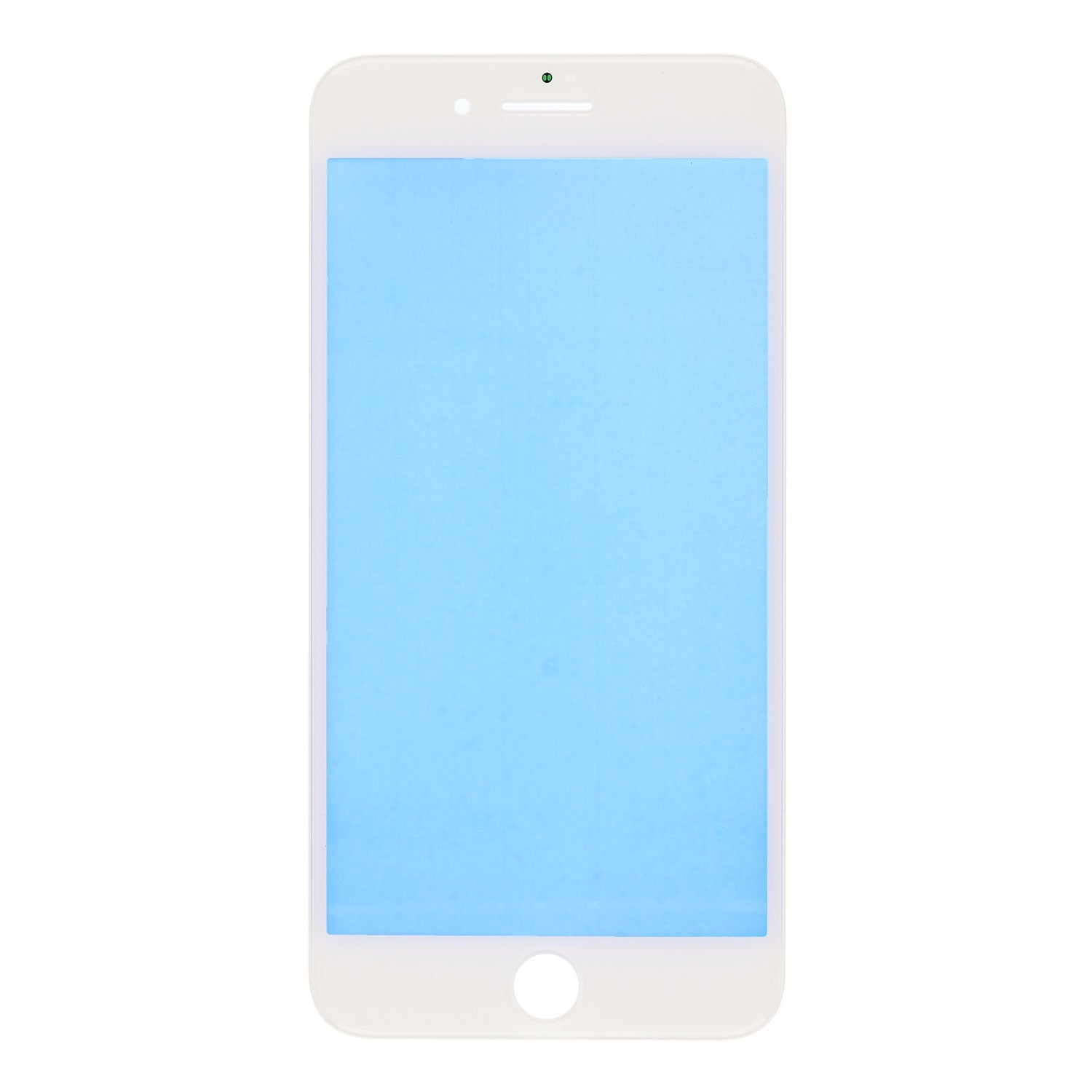 WHITE FRONT GLASS LENS WITH SUPPORTING FRAME  FOR IPHONE 8 PLUS