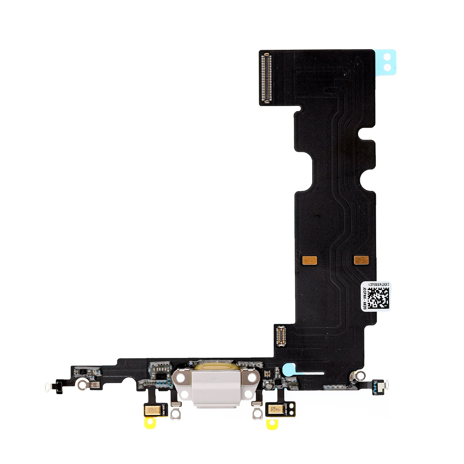 WHITE CHARGING CONNECTOR ASSEMBLY FOR IPHONE 8 PLUS