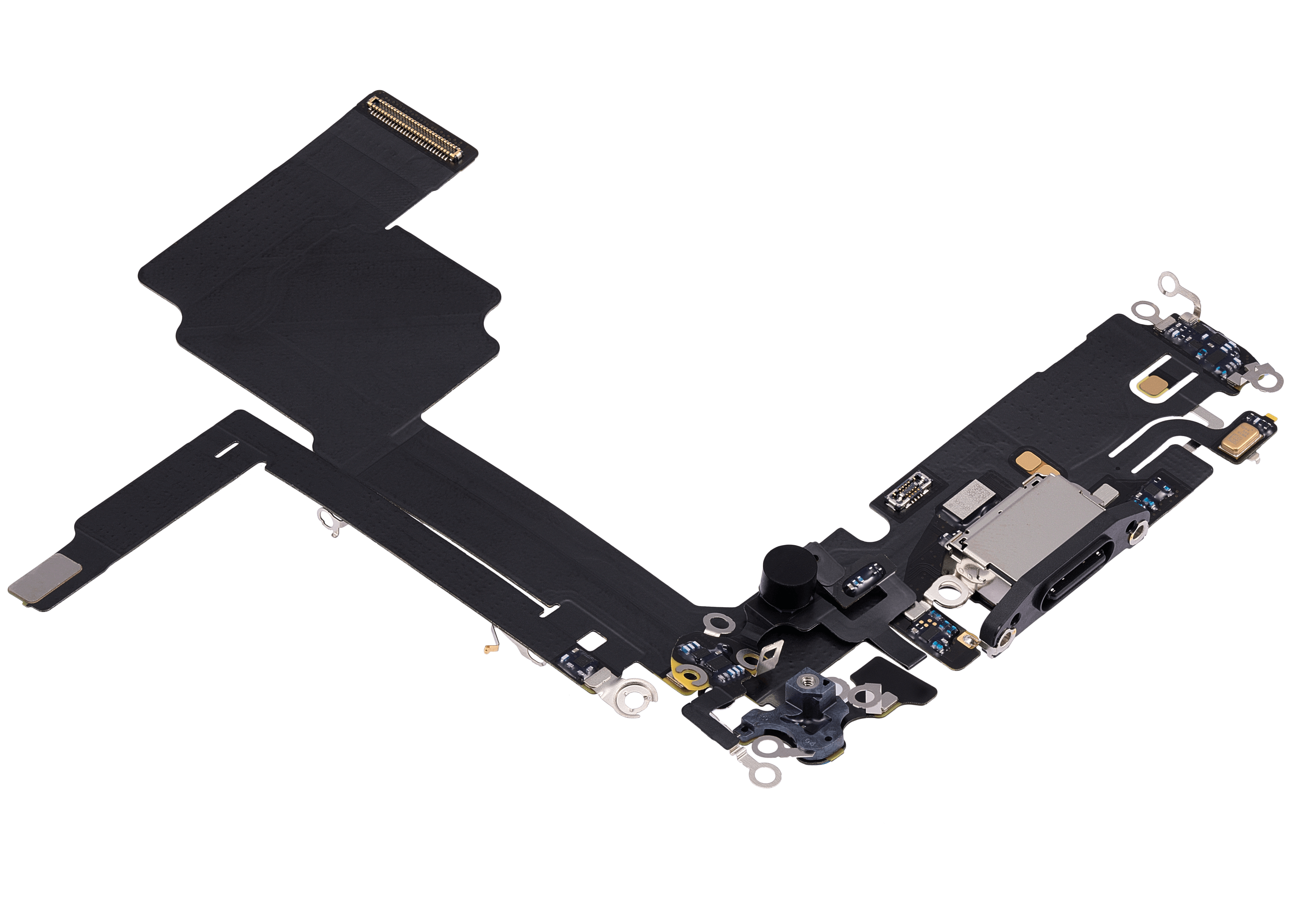 Charging Port Flex Cable Compatible For iPhone 15 Pro (Premium) (Black Titanium)