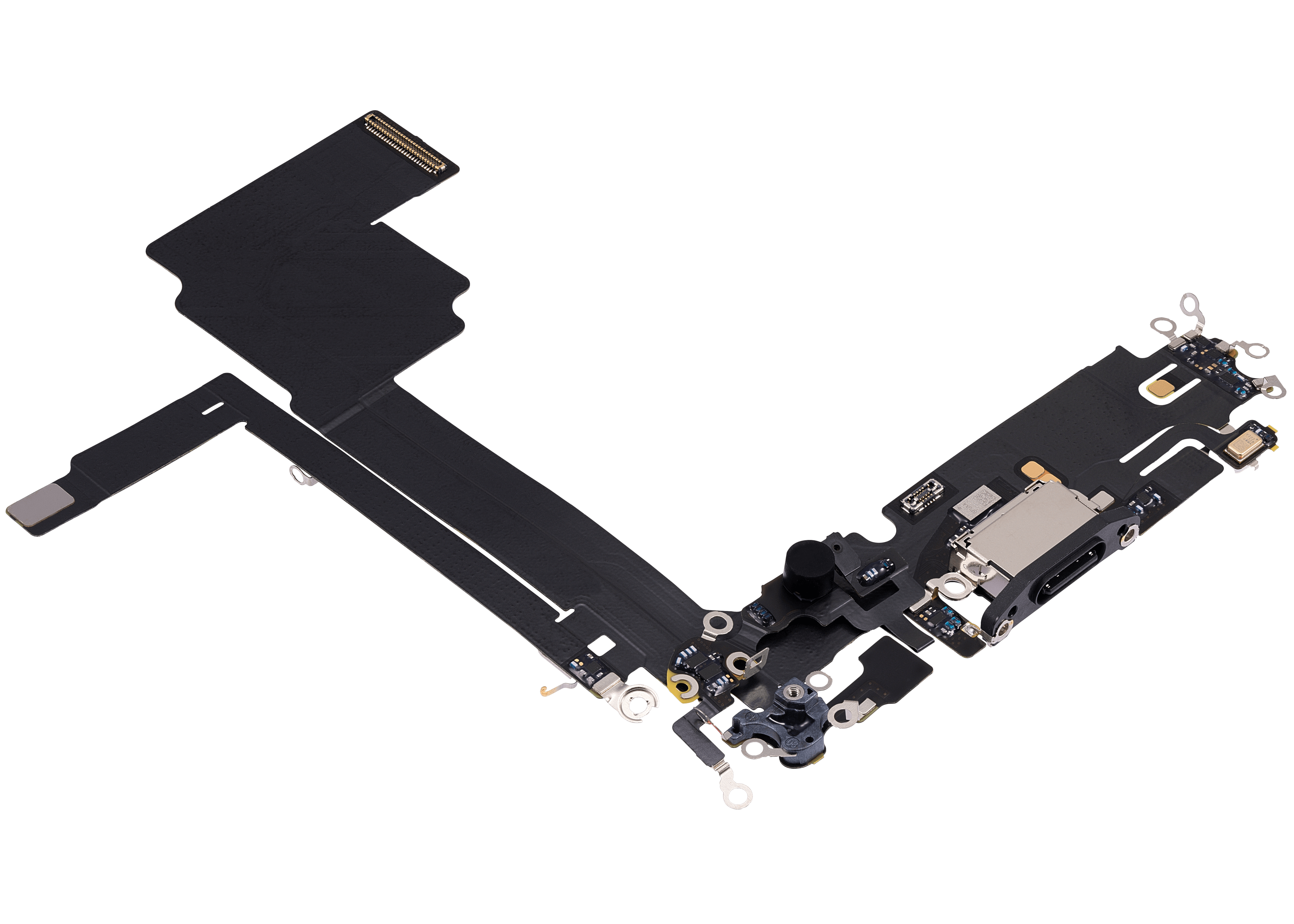 Charging Port Flex Cable Compatible For iPhone 15 Pro Max (Premium) (Black Titanium)