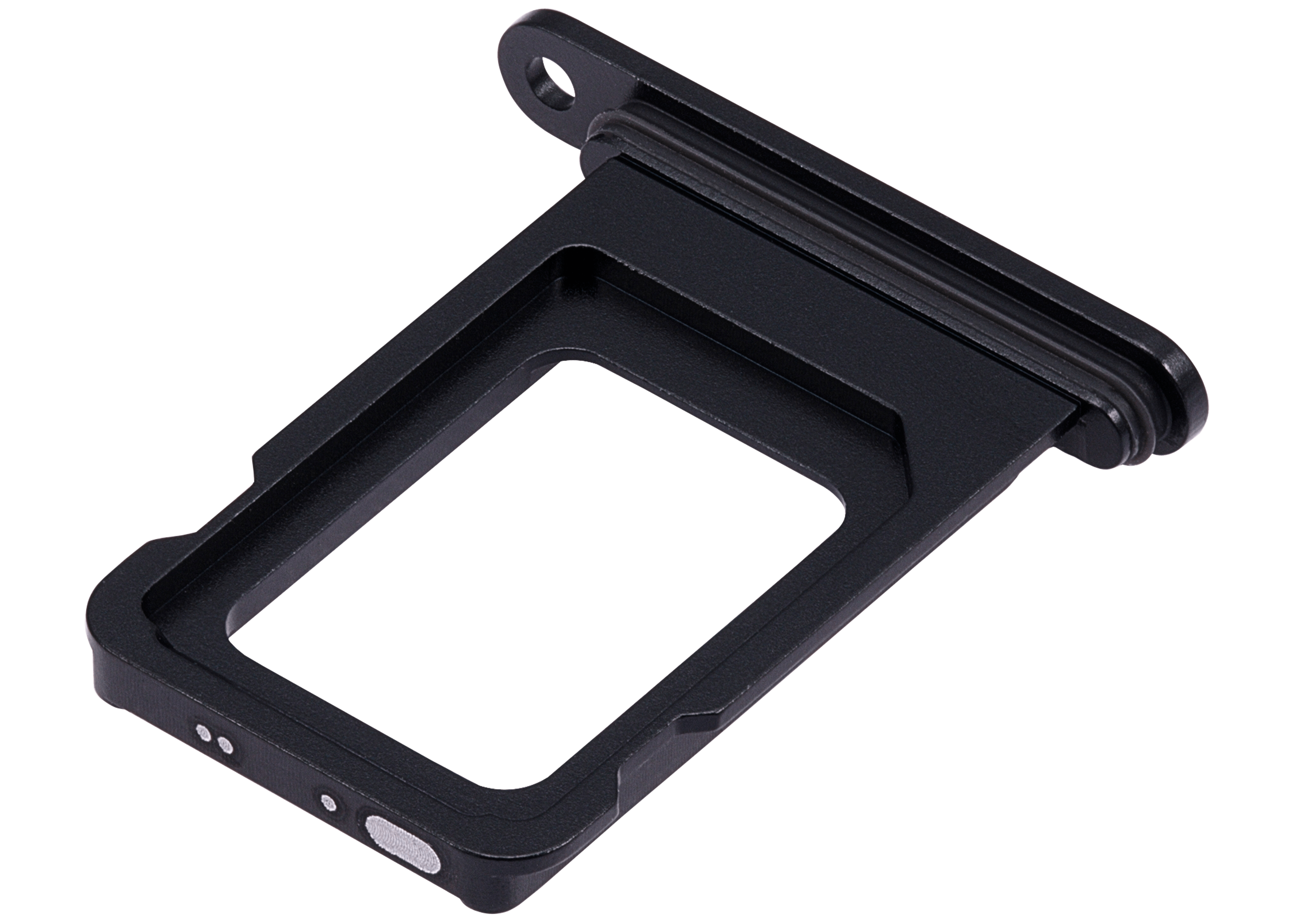 Single Sim Card Tray Compatible For iPhone 15 / 15 Plus (Black)