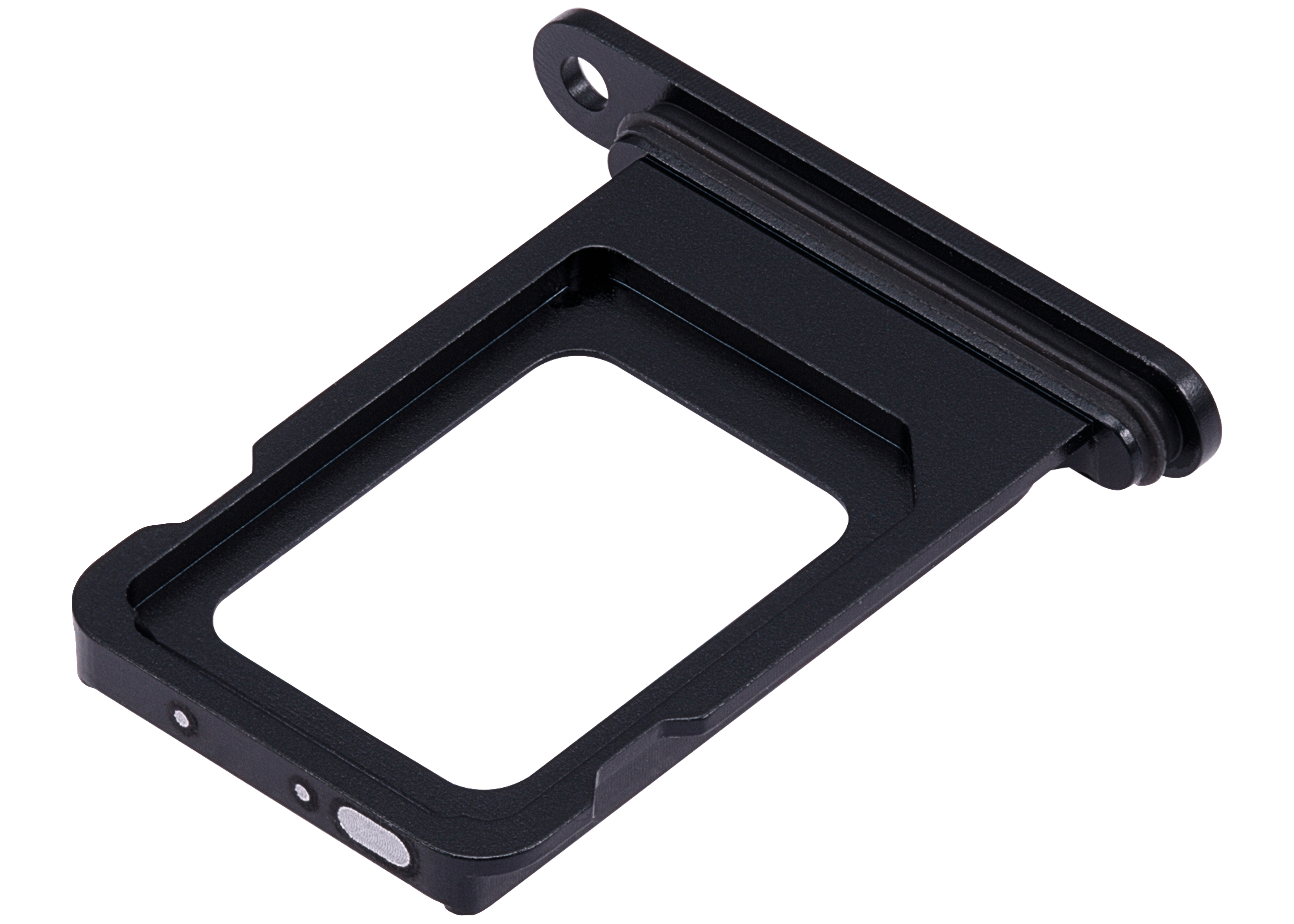 Dual Sim Card Tray Compatible For iPhone 15 / 15 Plus (Black)