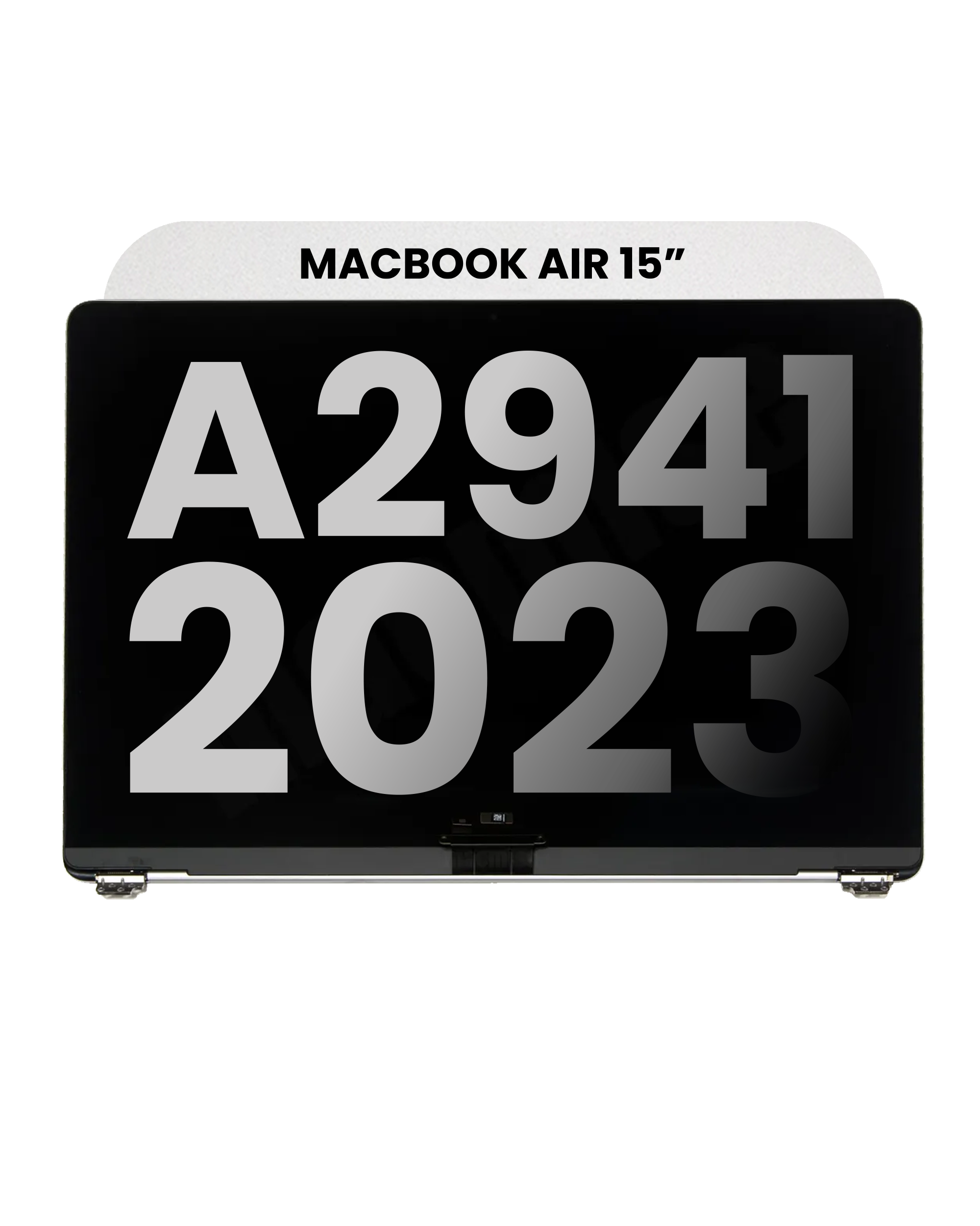 Complete LCD Display Assembly Compatible with MacBook Air 15" (A2941, Mid 2023) – OEM Pull: Grade A, Space Gray