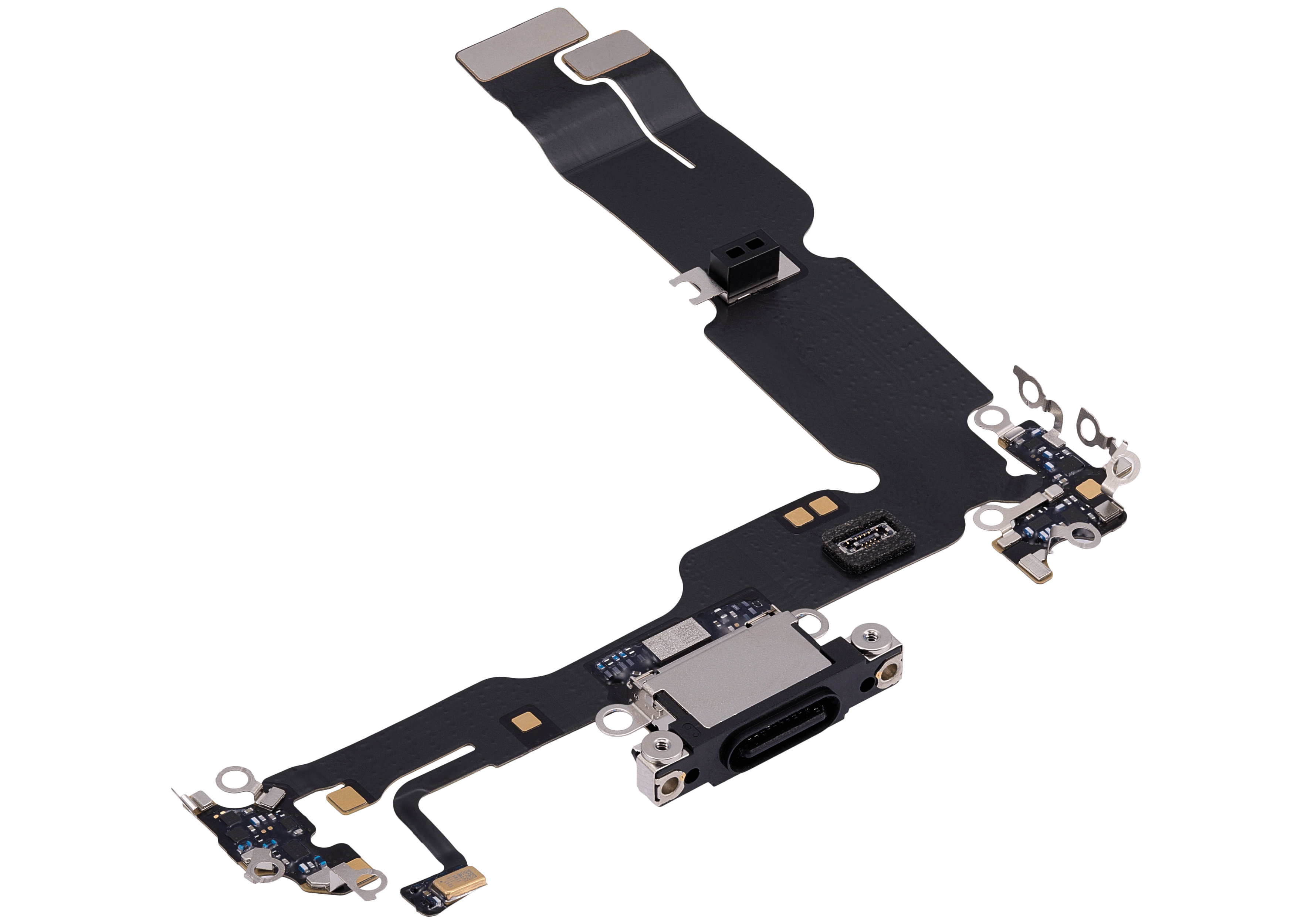 Charging Port Flex Cable Compatible For iPhone 15 Plus (Premium) (Black)