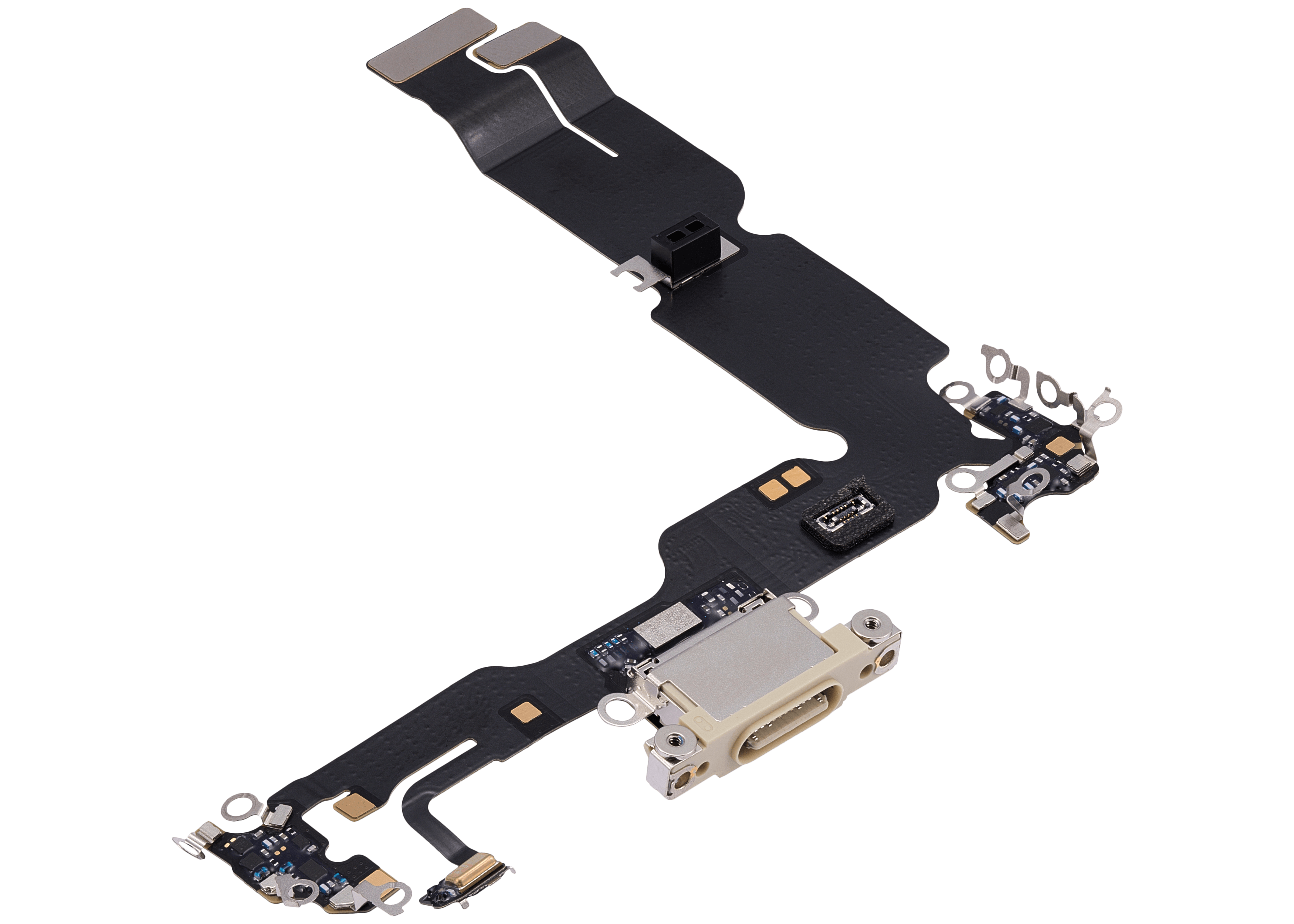 Charging Port Flex Cable Compatible For iPhone 15 Plus (Premium) (Yellow)