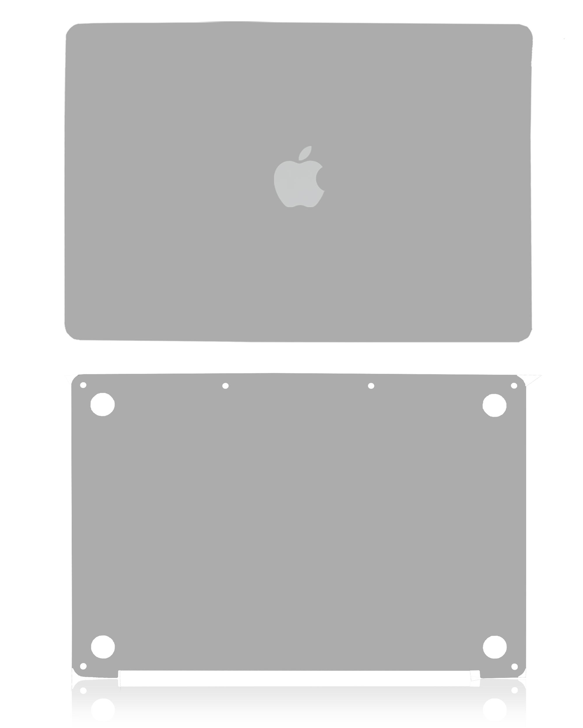 2 in 1 (Top and Bottom) Skin Compatible For MacBook Pro 13" (A2289 / Mid 2020) (Space Gray) duplicate 107070121376