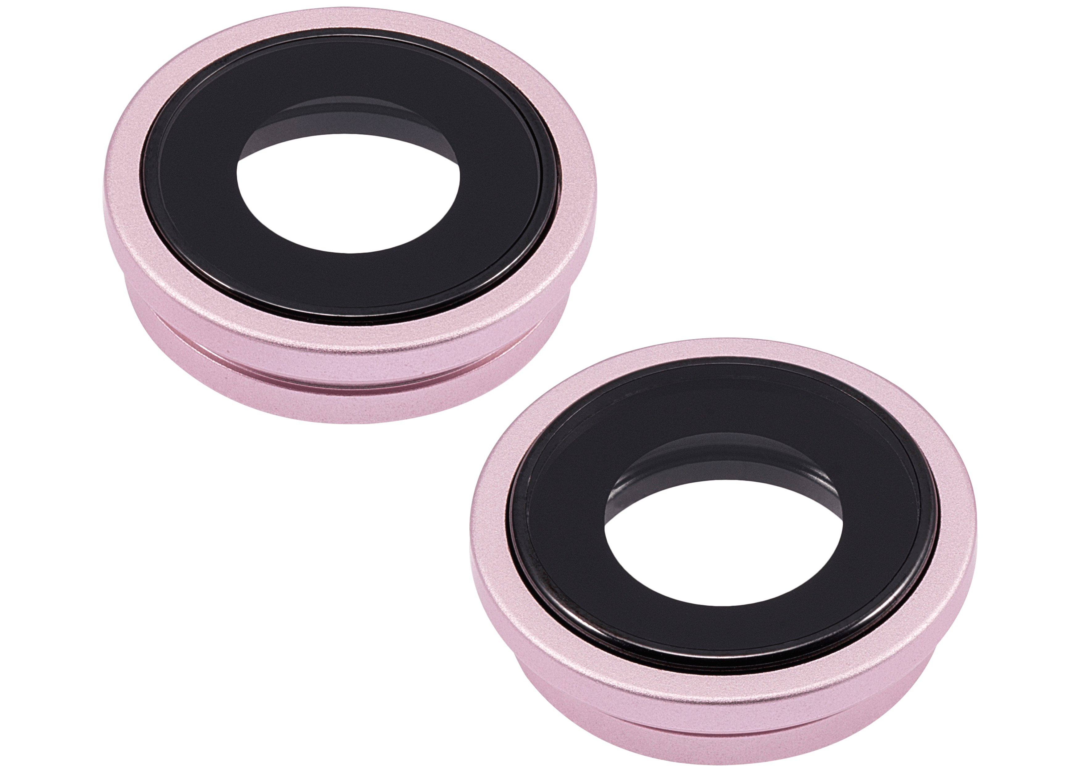 Back Camera Lens With Bracket & Bezel Compatible For iPhone 15 / 15 Plus (2 Piece Set) (Premium) (Pink)