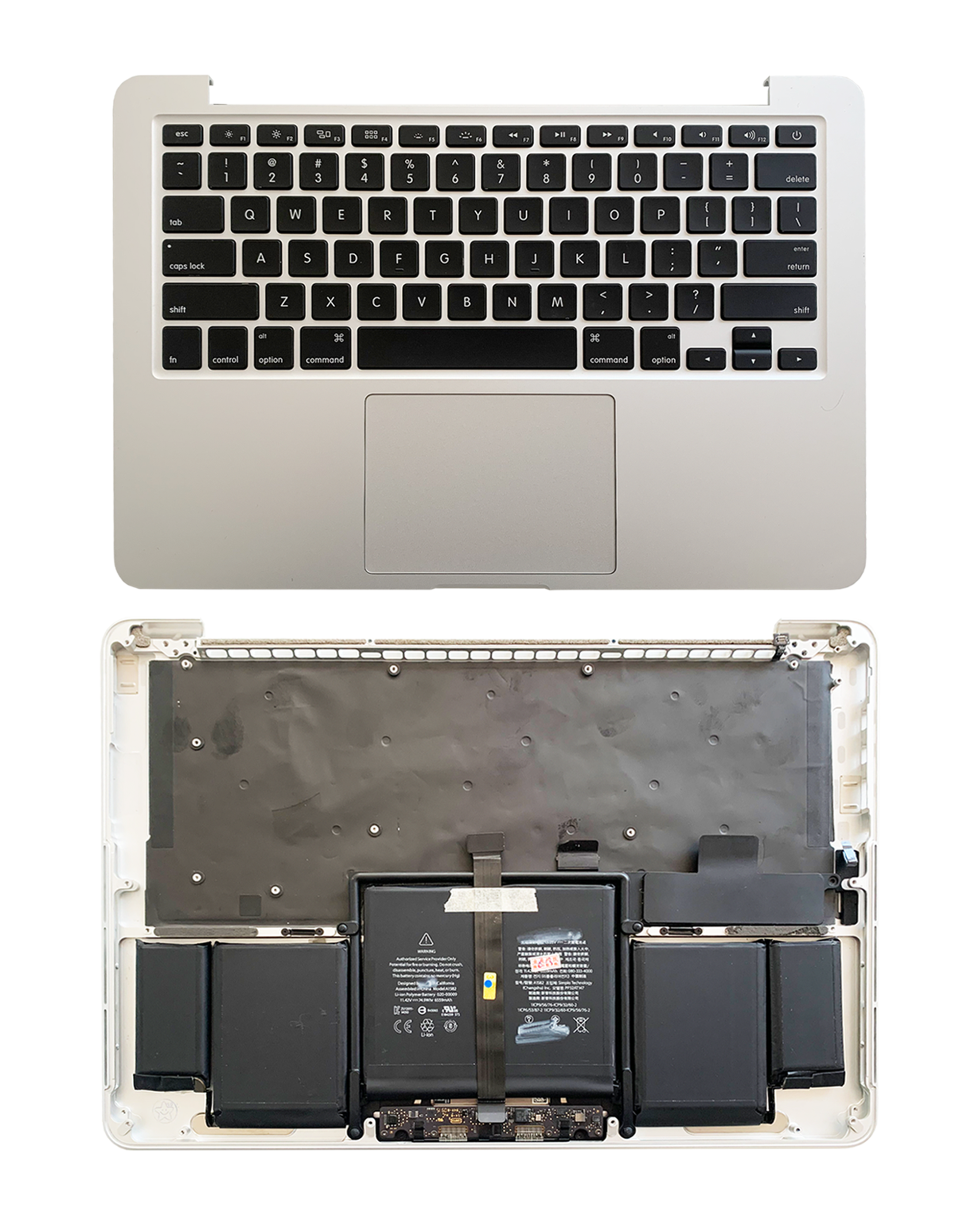 Top Case Assembly With Battery And Keyboard Compatible For MacBook Pro 13" Retina (A1502 / Early 2015) (US Keyboard) (Used OEM Pull: Grade B/C)