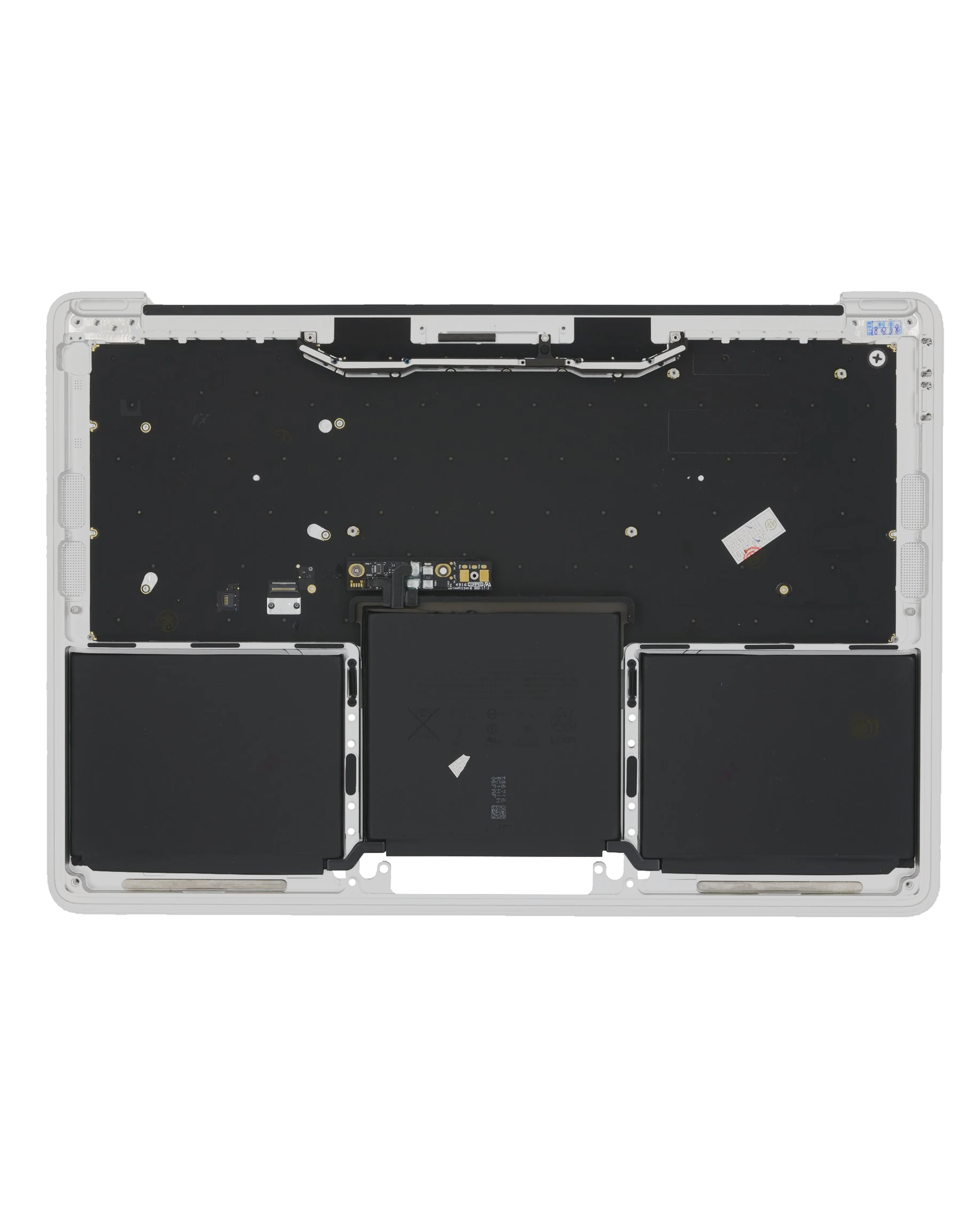 Top Case Assembly With Battery And Keyboard Compatible For MacBook Pro 13" Retina (A1708 / Late 2016) (UK Keyboard) (Used OEM Pull: Grade New) (Silver)