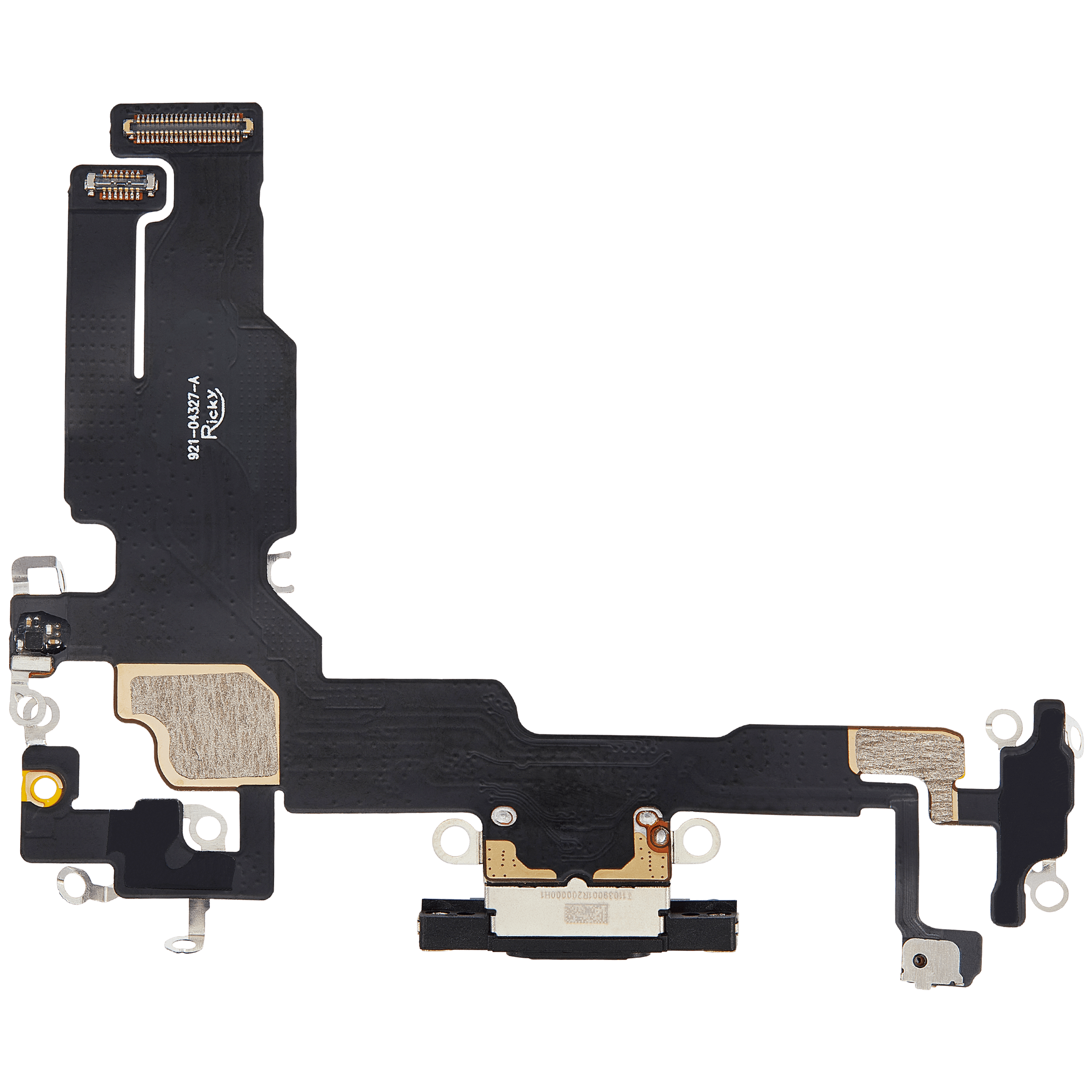 Charging Port Flex Cable Compatible For iPhone 15 (Aftermarket Plus) (Black)