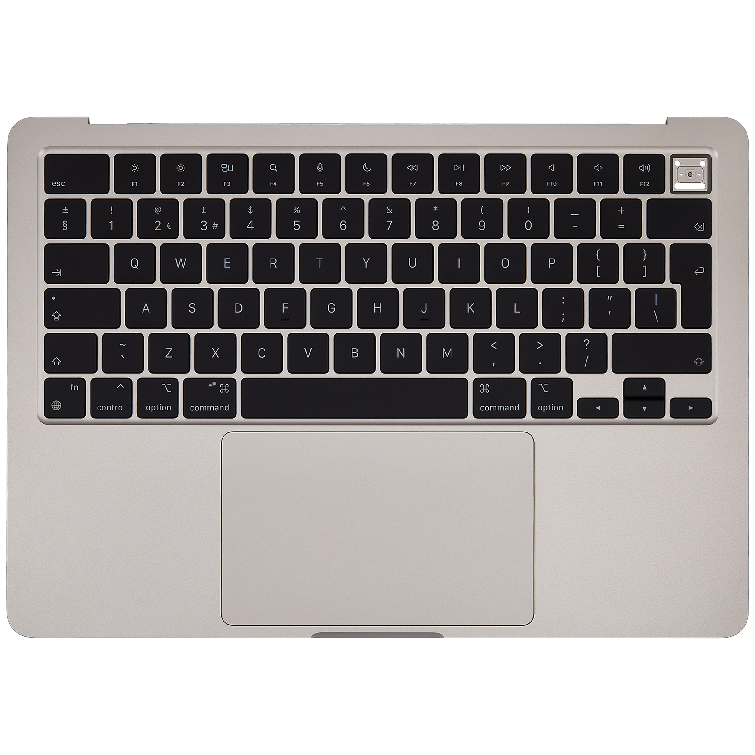 Top Case Assembly With Battery And Keyboard Compatible For MacBook Air 13" (A2681 / Mid 2022) (Starlight) (UK Keyboard)