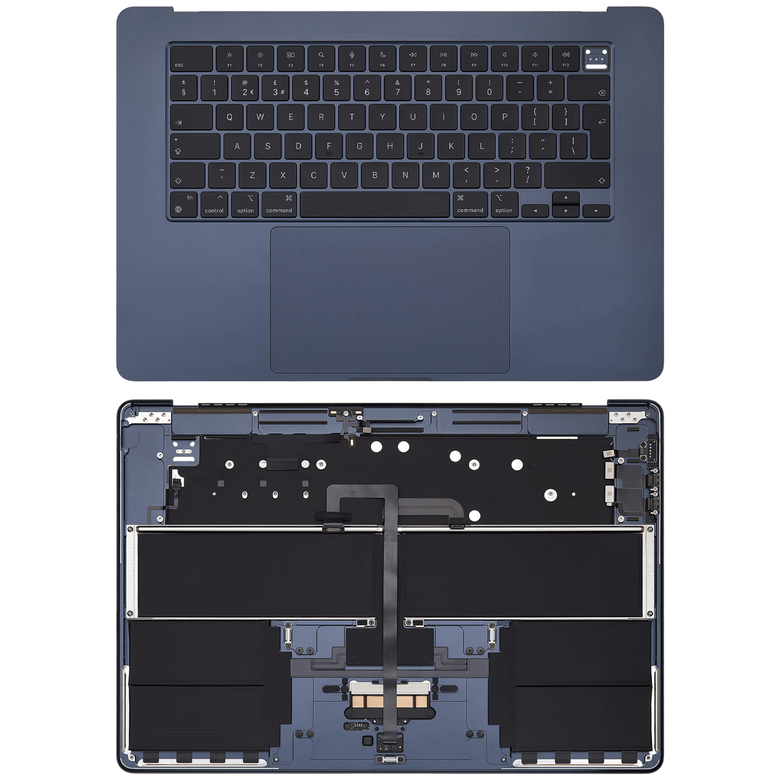 Top Case Assembly With Battery And Keyboard Compatible For MacBook Air 15" (A2941 / Mid 2023) (UK Keyboard) (Midnight)