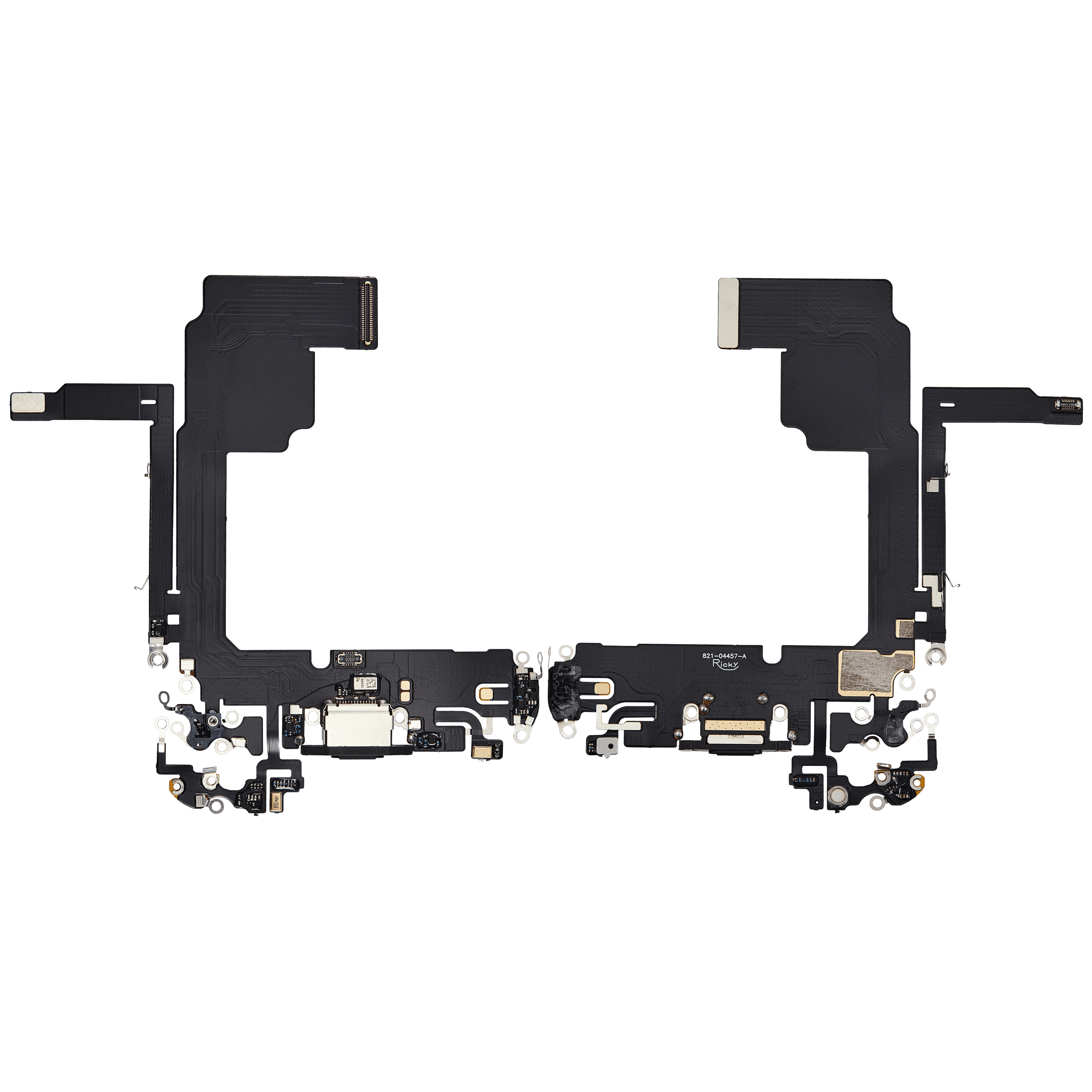 Charging Port Flex Cable Compatible For iPhone 15 Pro (Aftermarket Plus) (Black Titanium)