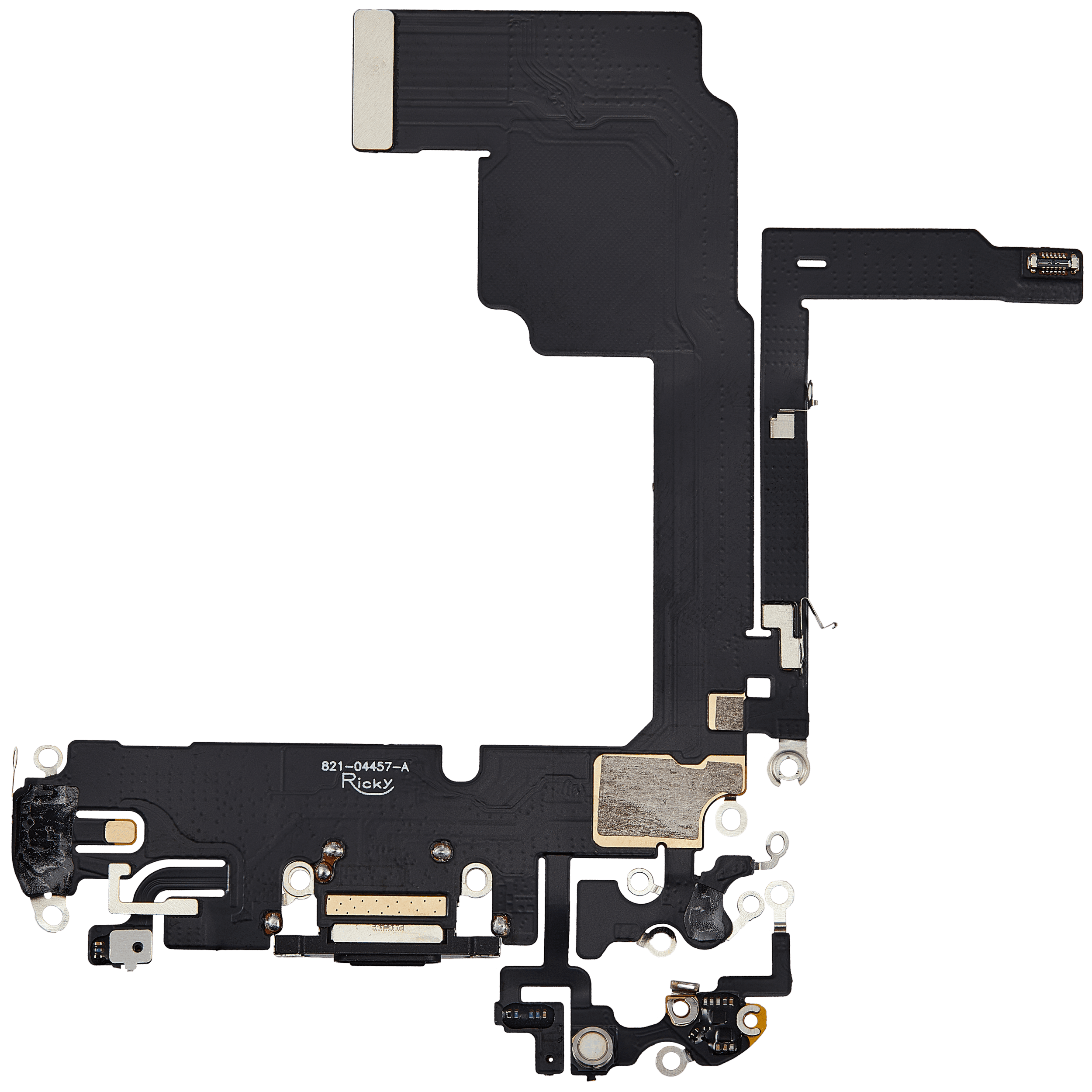 Charging Port Flex Cable Compatible For iPhone 15 Pro (Aftermarket Plus) (Black Titanium)