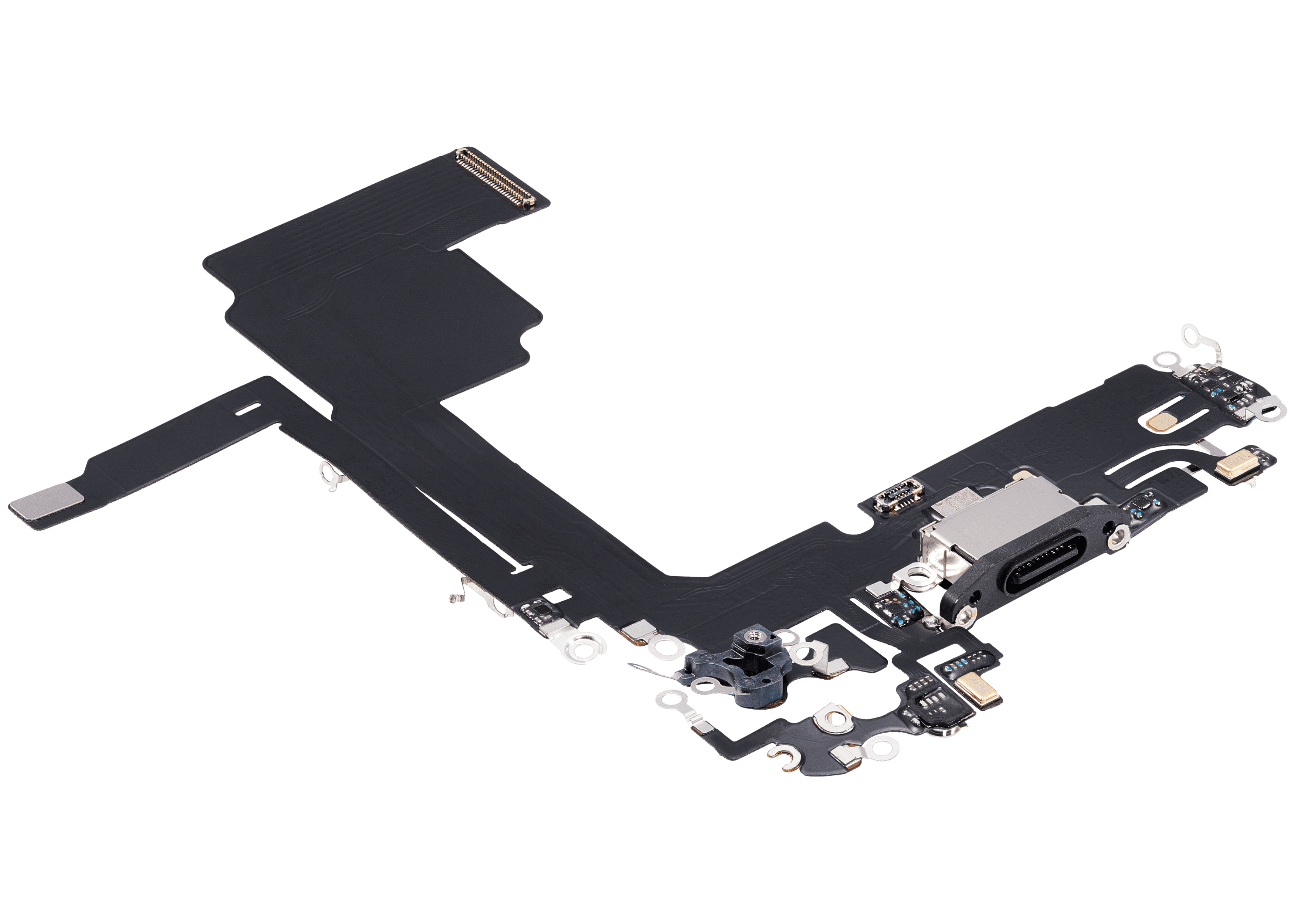 Charging Port Flex Cable Compatible For iPhone 15 Pro (Aftermarket Plus) (Black Titanium)