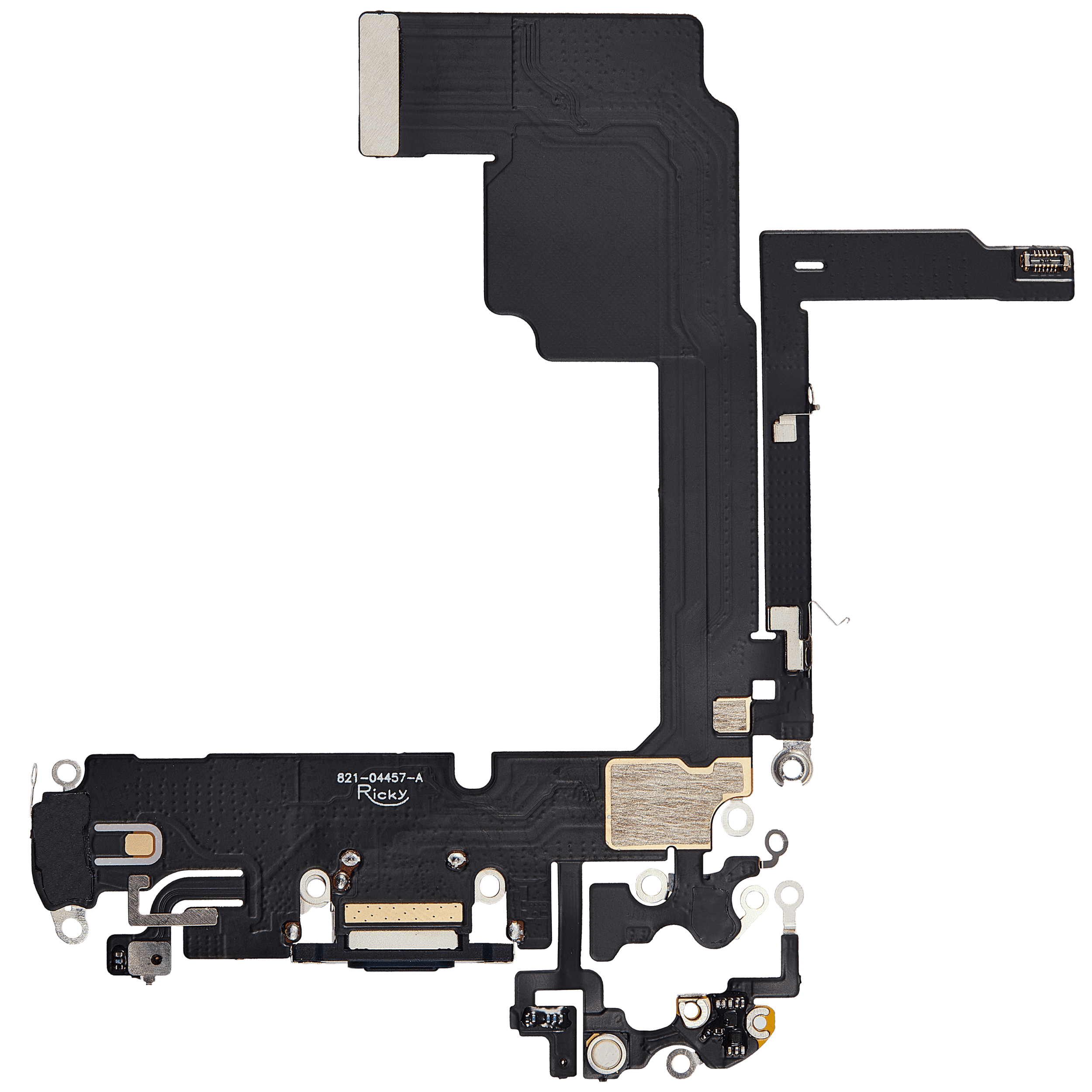 Charging Port Flex Cable Compatible For iPhone 15 Pro (Aftermarket Plus) (Blue Titanium)