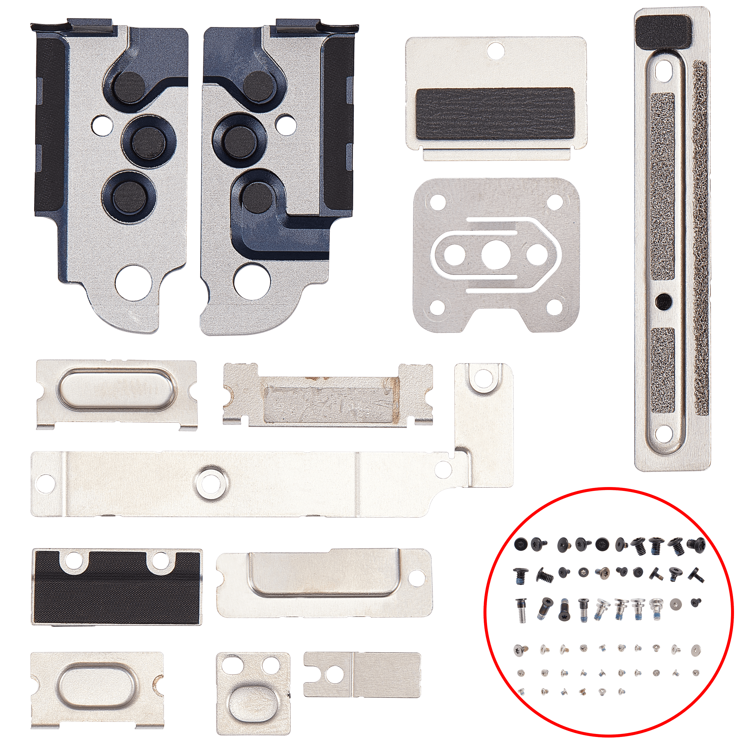 Full Set Small Metal Bracket And Screw Set Compatible For MacBook Air 13" (A2681 / Mid 2022)