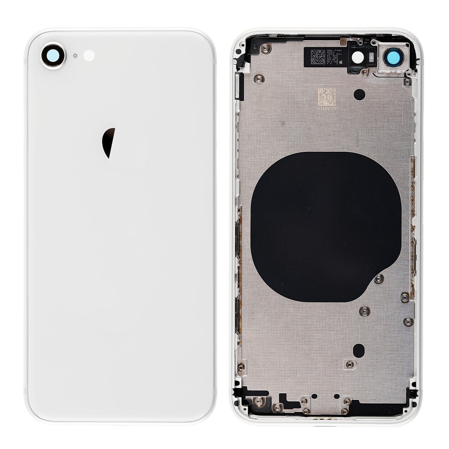 SILVER BACK COVER WITH FRAME ASSEMBLY FOR IPHONE 8