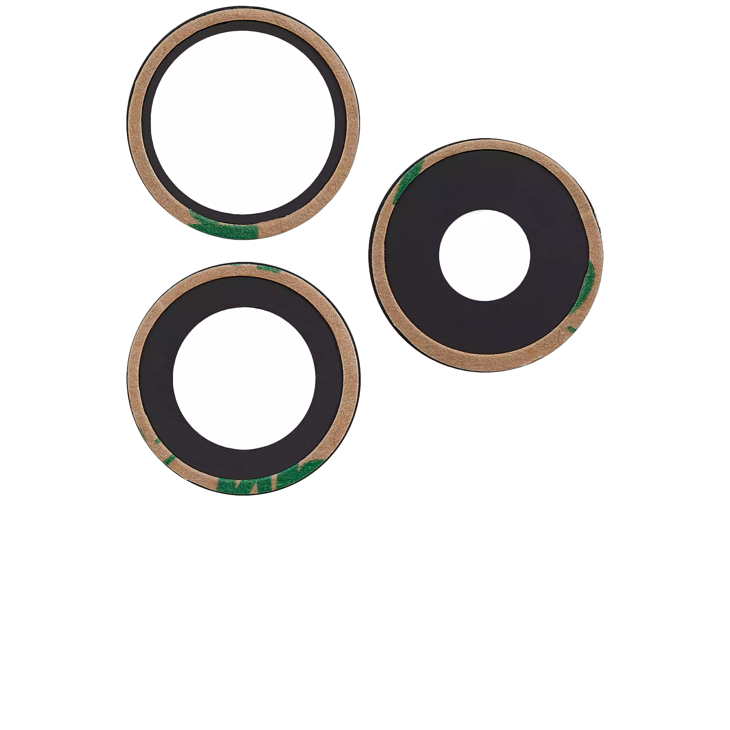 Back Camera Lens (Glass Only) With Adhesive Compatible For iPhone 15 Pro (3 Piece Set) (Aftermarket Plus)