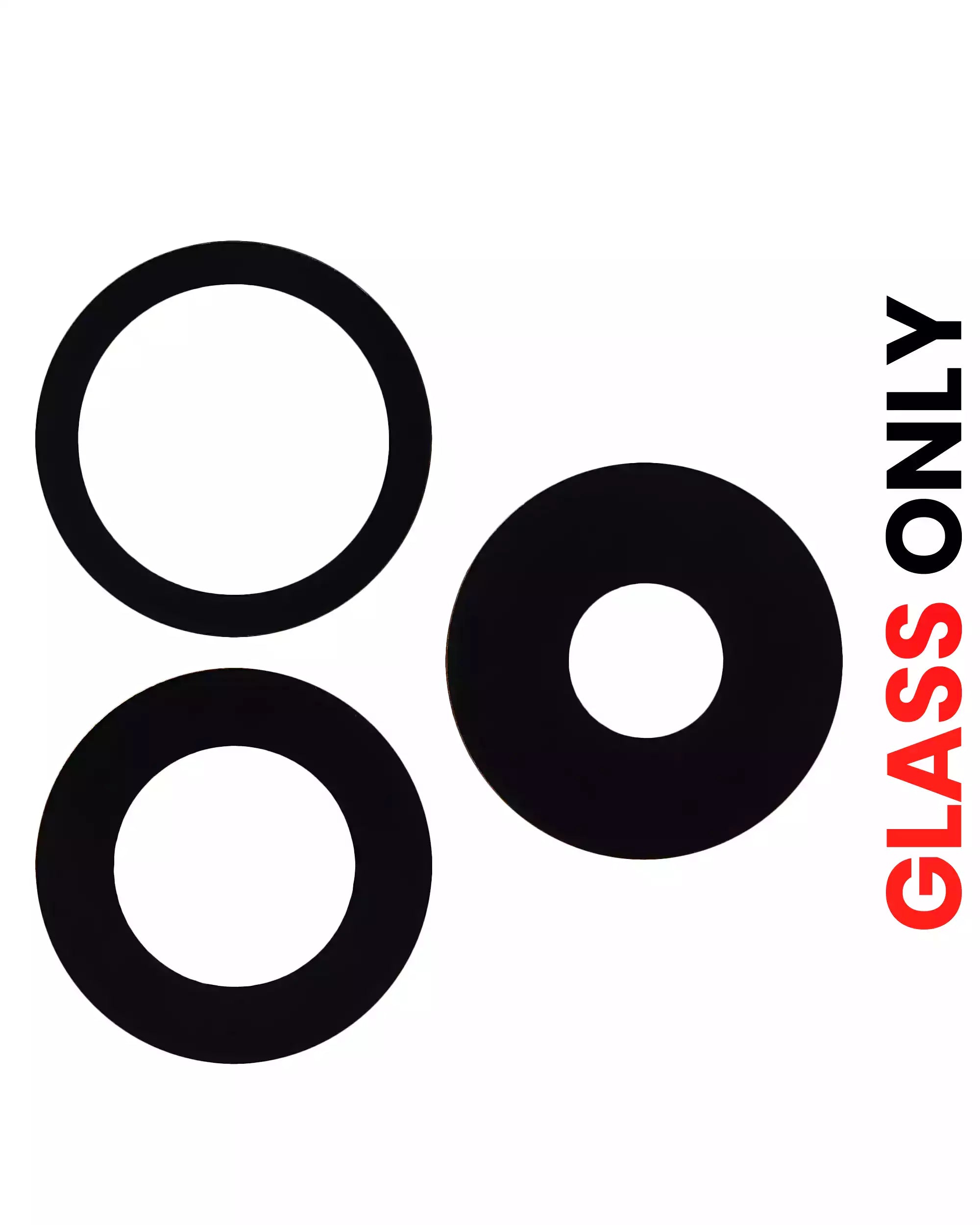 Back Camera Lens (Glass Only) With Adhesive Compatible For iPhone 15 Pro (3 Piece Set) (Aftermarket Plus)