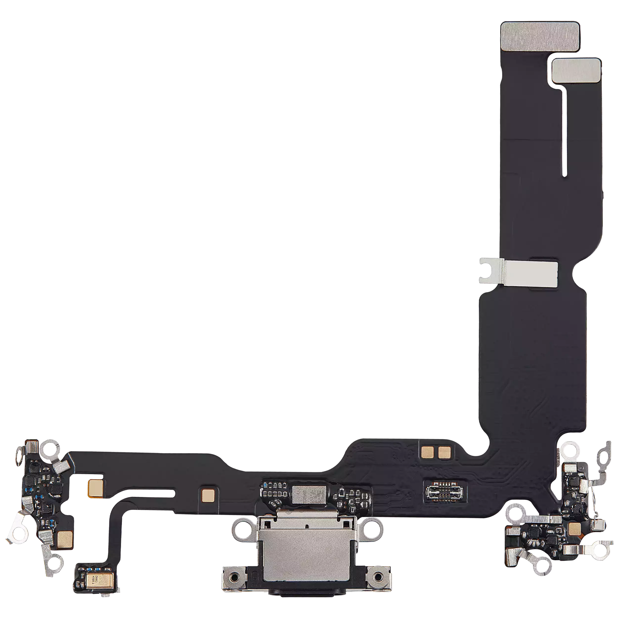 Charging Port Flex Cable Compatible For iPhone 15 Plus (Aftermarket Plus) (Black)