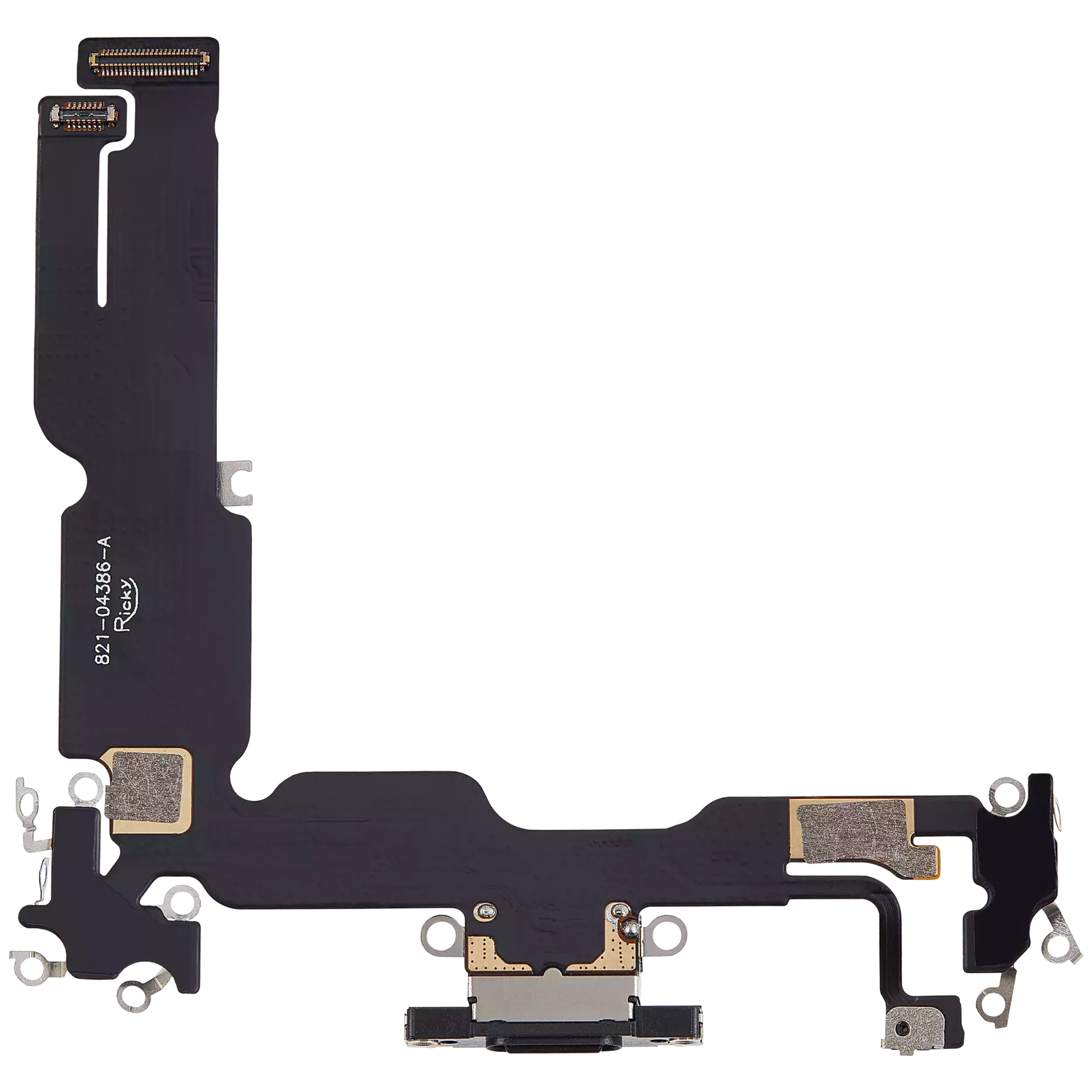 Charging Port Flex Cable Compatible For iPhone 15 Plus (Aftermarket Plus) (Black)