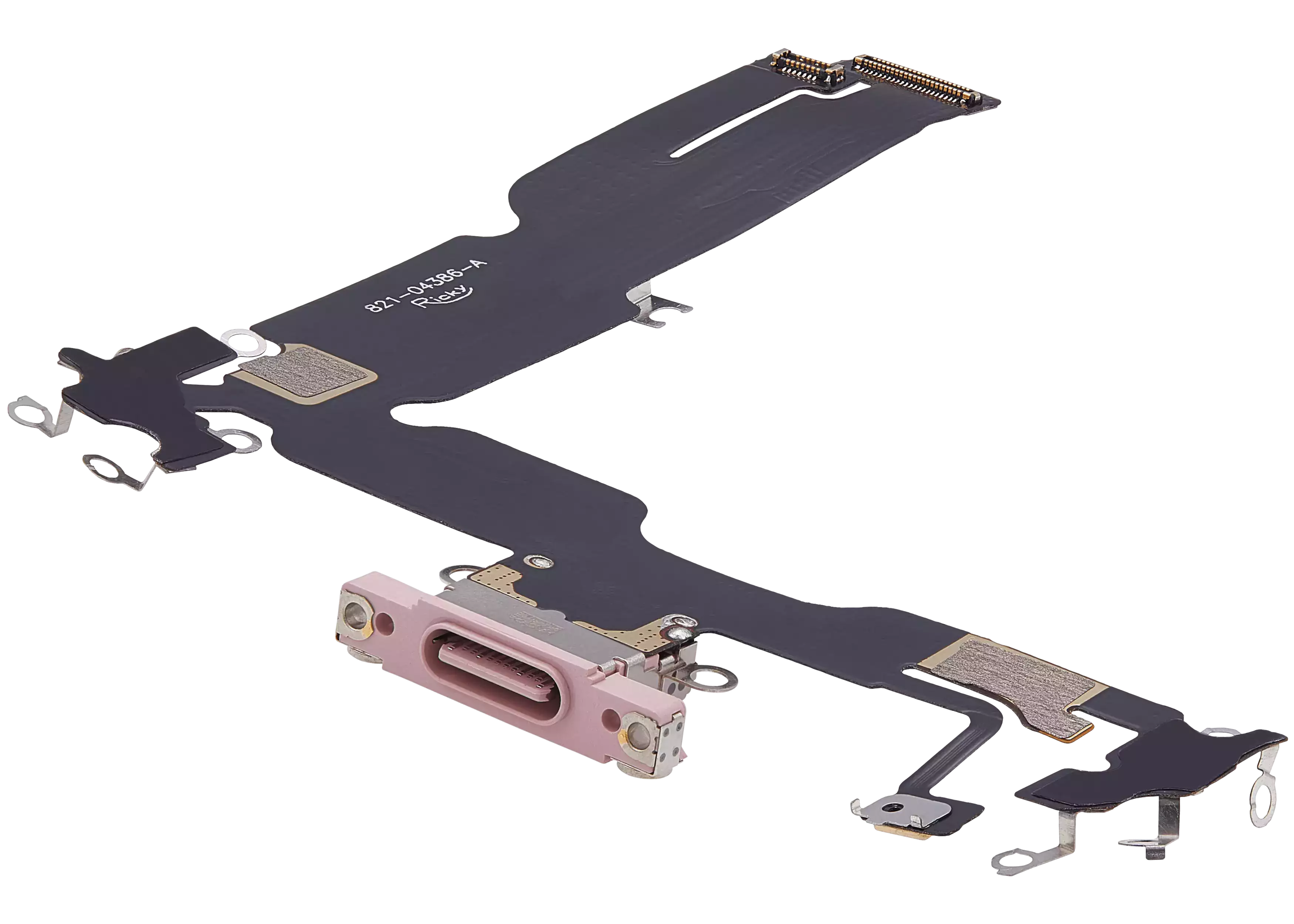 Charging Port Flex Cable Compatible For iPhone 15 Plus (Aftermarket Plus) (Pink)