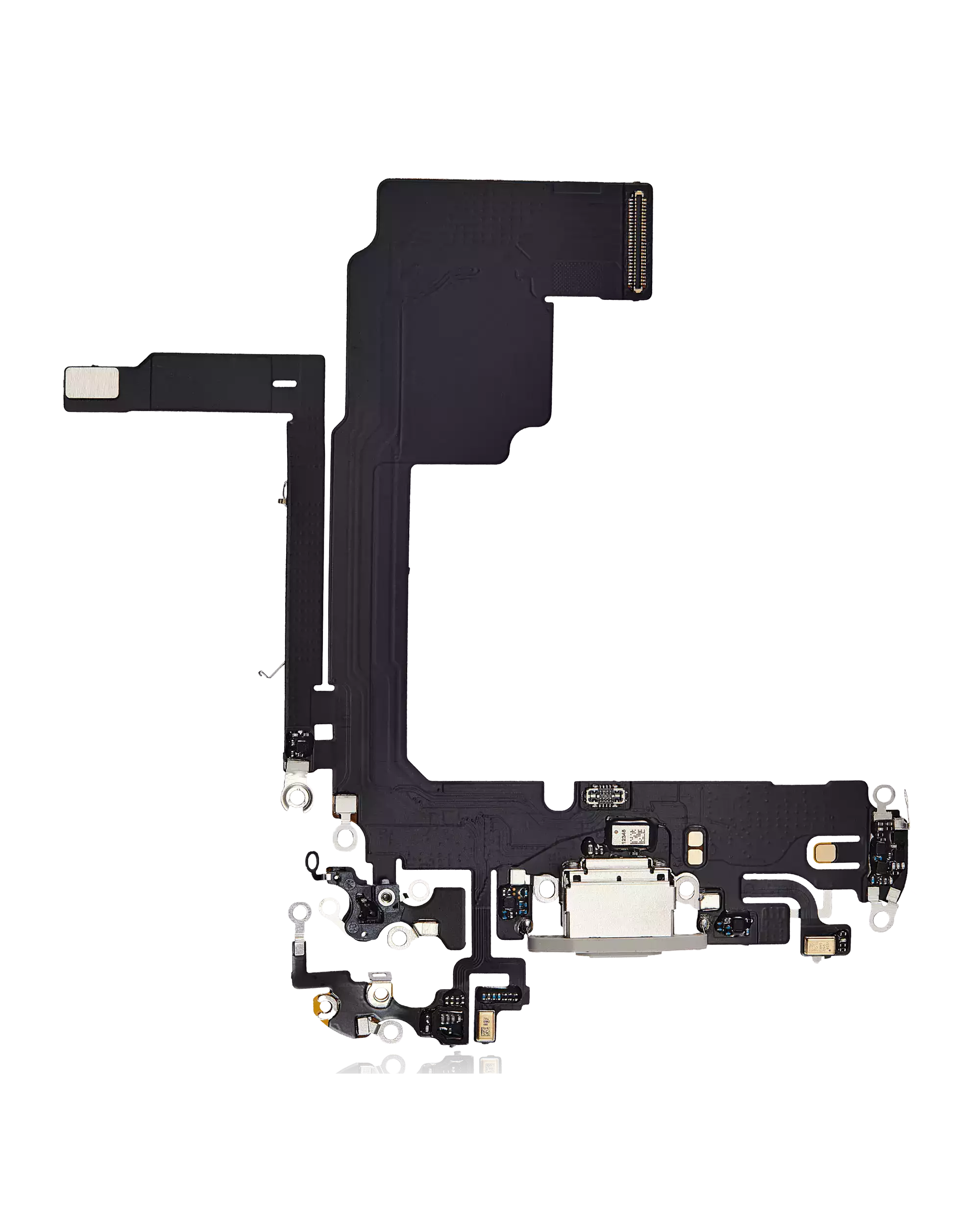 Charging Port Flex Cable Compatible For iPhone 15 Pro (Aftermarket Plus) (White Titanium)