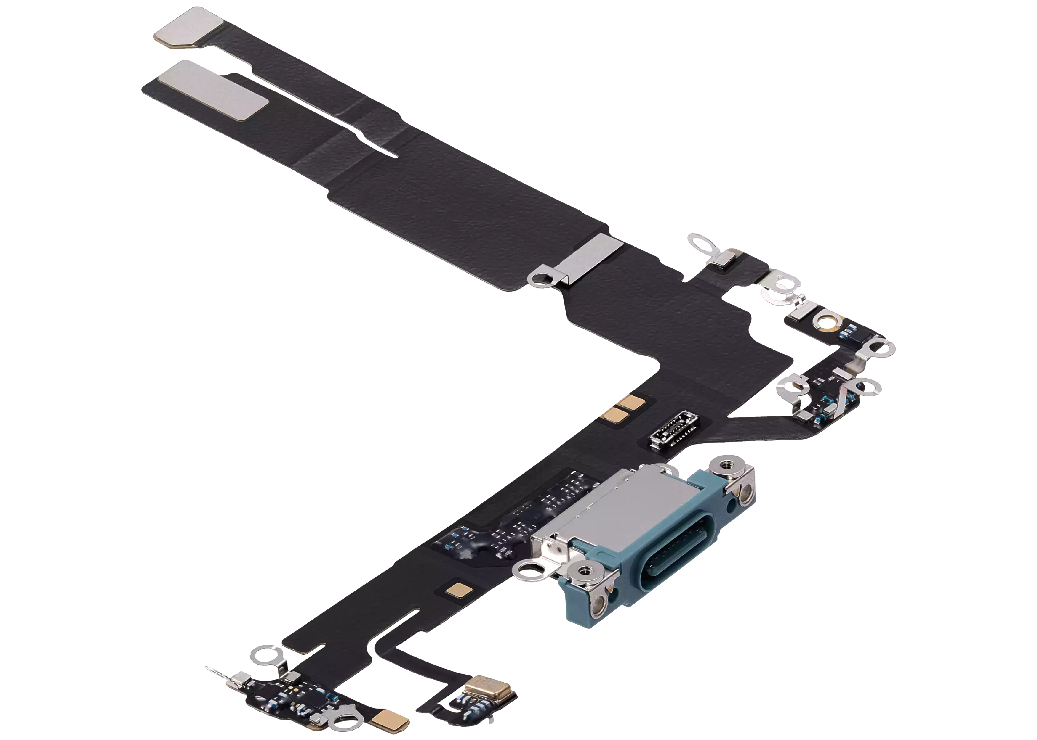 Charging Port Flex Cable Compatible For iPhone 16 (Premium) (Teal)