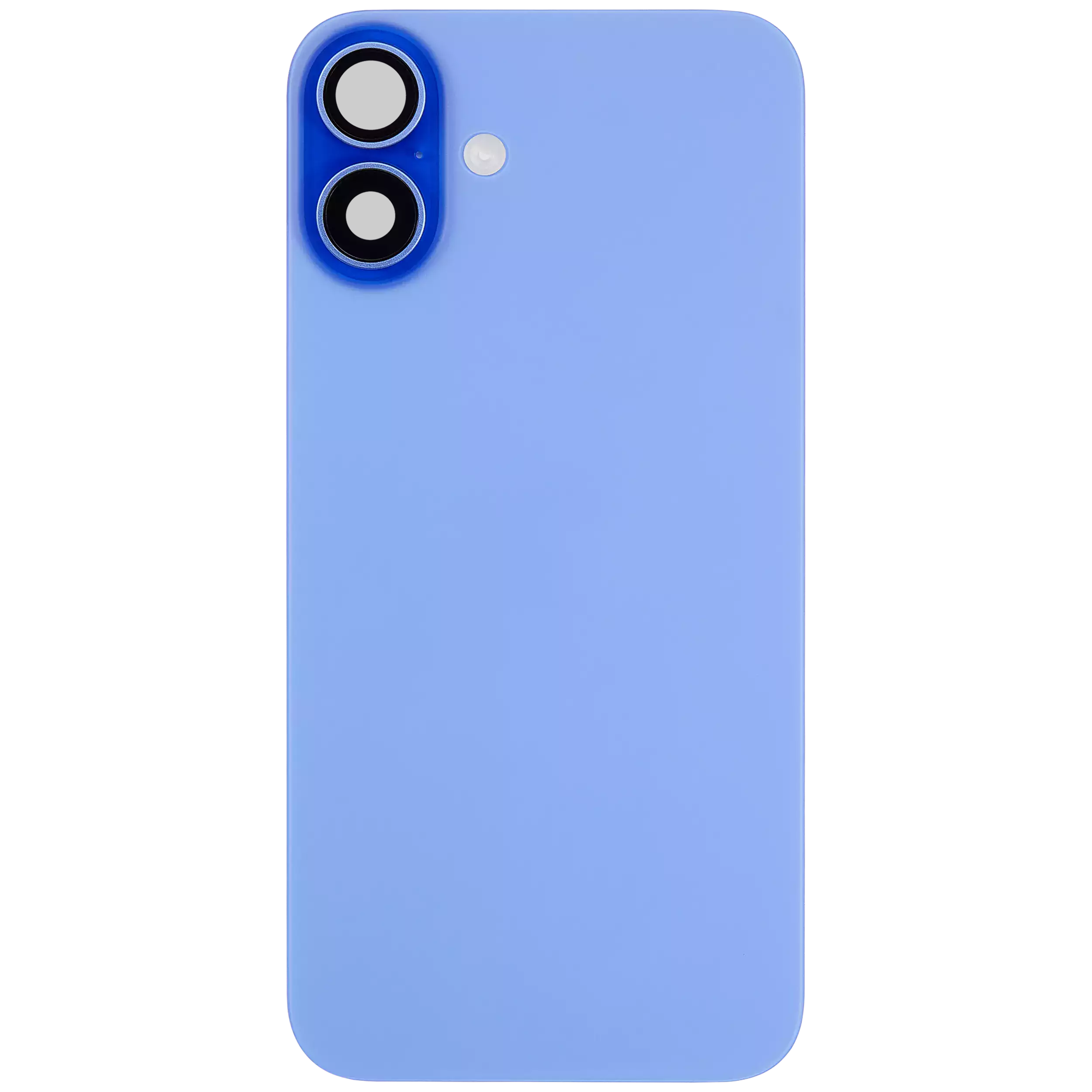 Back Glass With Steel Plate With Wireless NFC Charging MagSafe Magnet & Flashlight Flex Compatible For iPhone 16 (Used OEM Pull: Grade A) (Ultramarine)