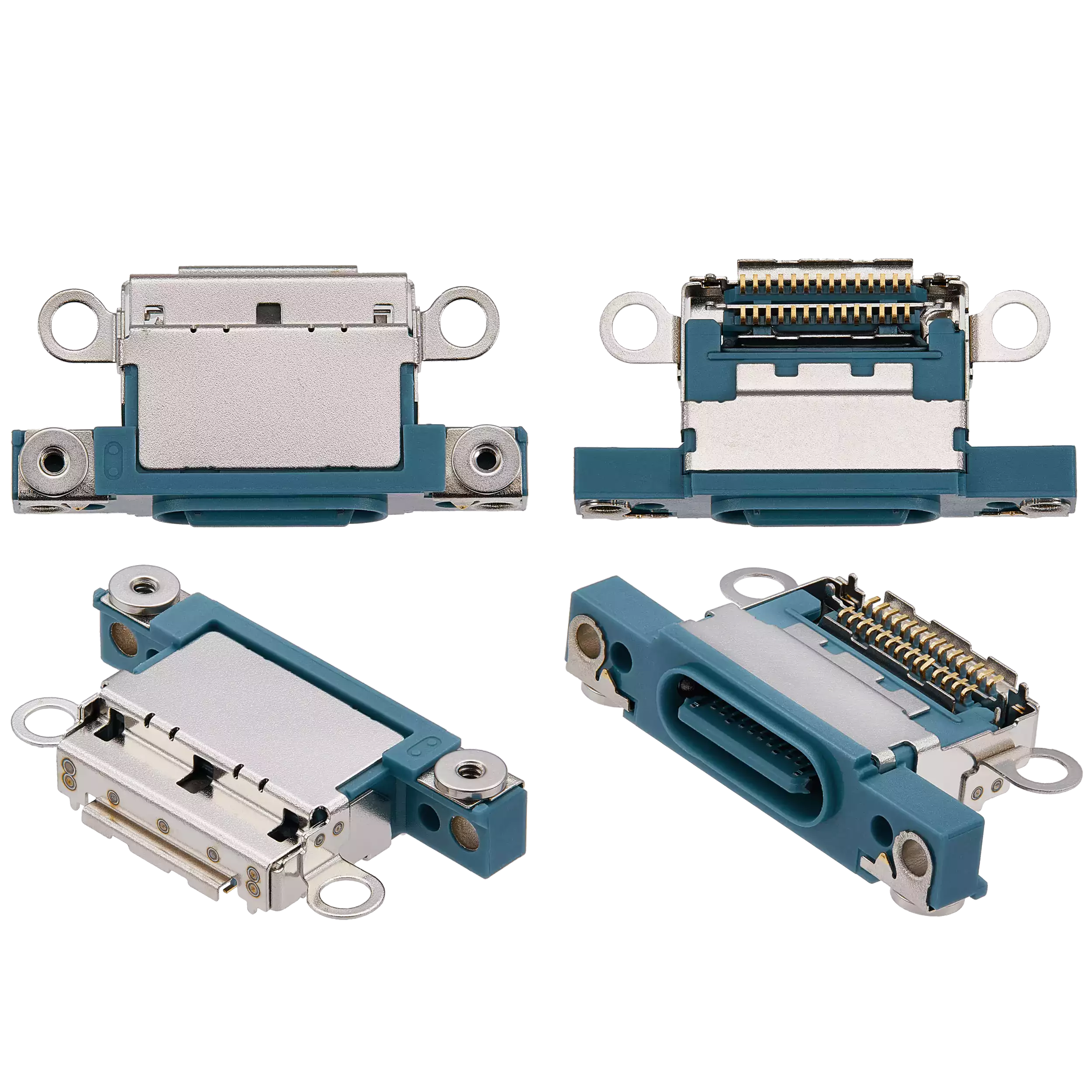 Charging Port Only Compatible For iPhone 16 / 16 Plus (Teal) (10 Pack)