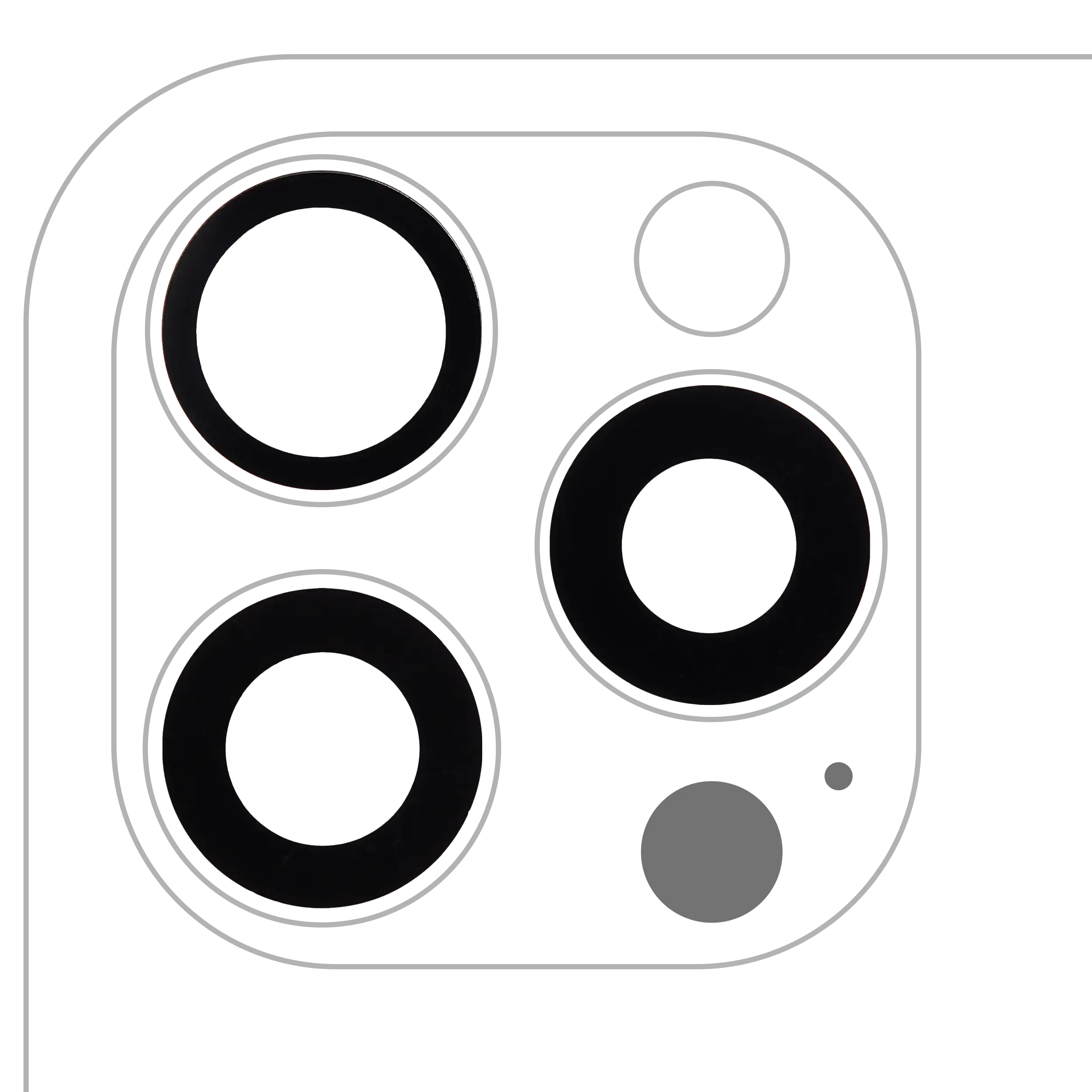 Back Camera Lens (Glass Only) With Adhesive Compatible For iPhone 16 Pro / 16 Pro Max (3 Piece Set) (Real Sapphire) (Premium) (10 Pack)