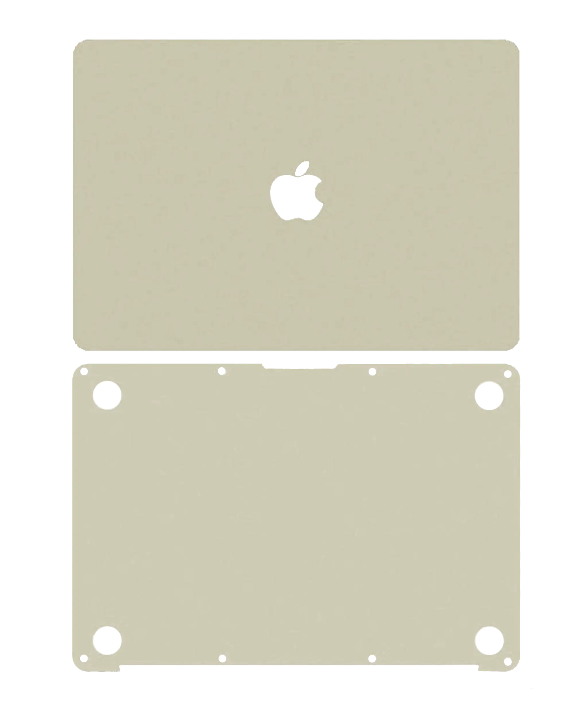 2 in 1 (Top and Bottom) Skin Compatible For MacBook Retina 12" (A1534 / Early 2015 / Early 2016 / Mid 2017) (Gold)