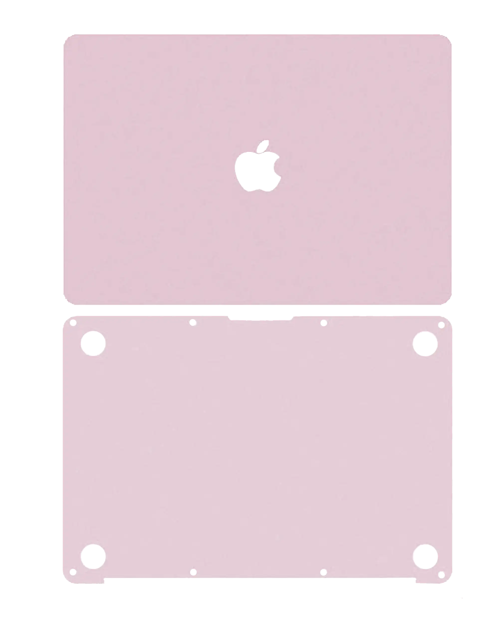 2 in 1 (Top and Bottom) Skin Compatible For MacBook Retina 12" (A1534 / Early 2015 / Early 2016 / Mid 2017) (Rose Gold)